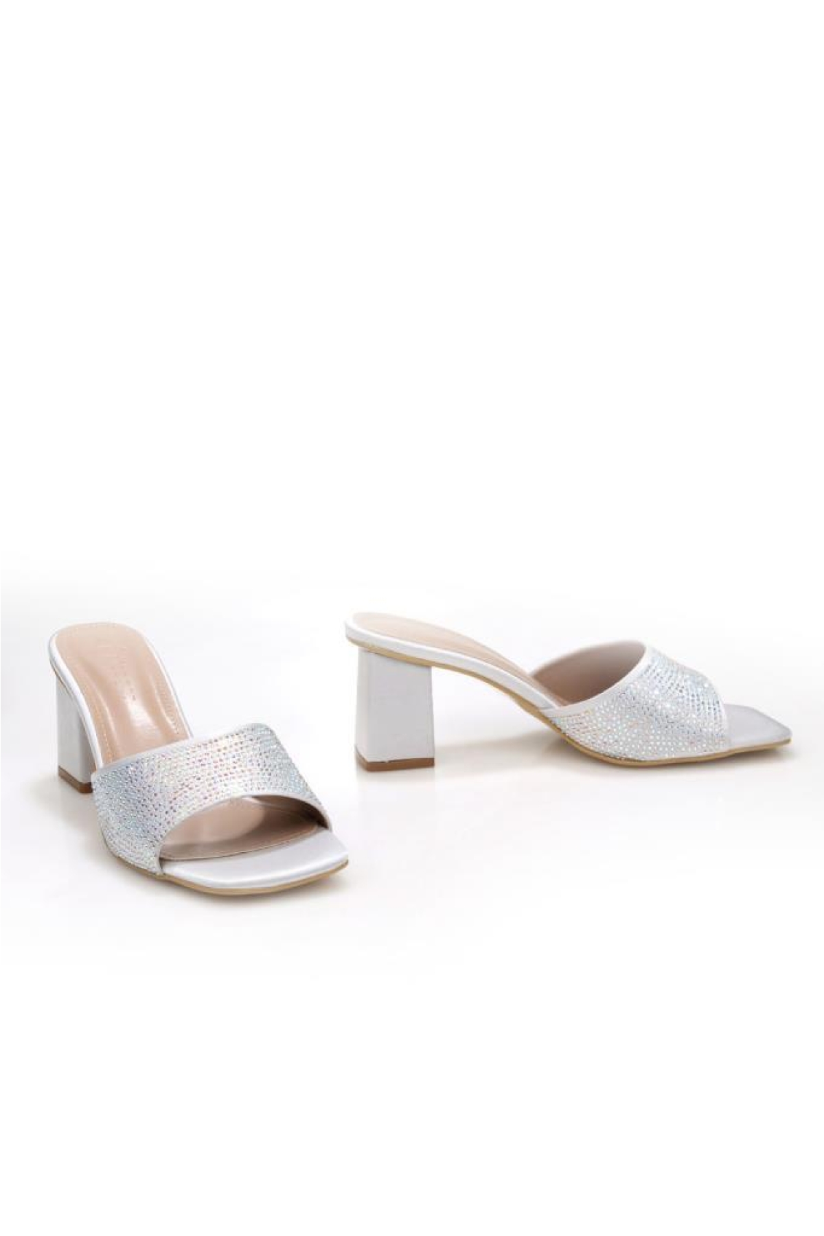 Pisagor PS-33580 Kadın Topuklu Taşlı Terlik - Görsel 5
