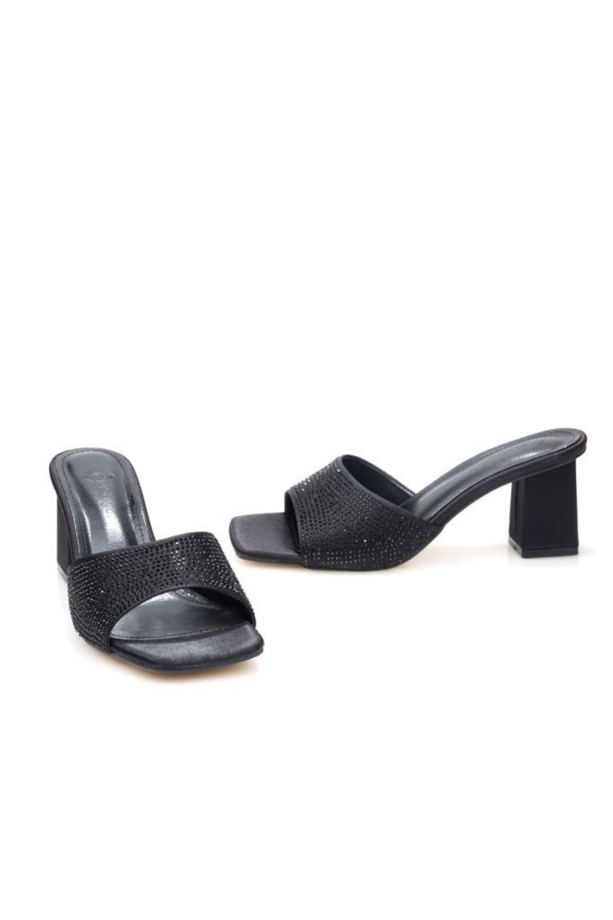 Pisagor PS-33580 Kadın Topuklu Taşlı Terlik - Görsel 4