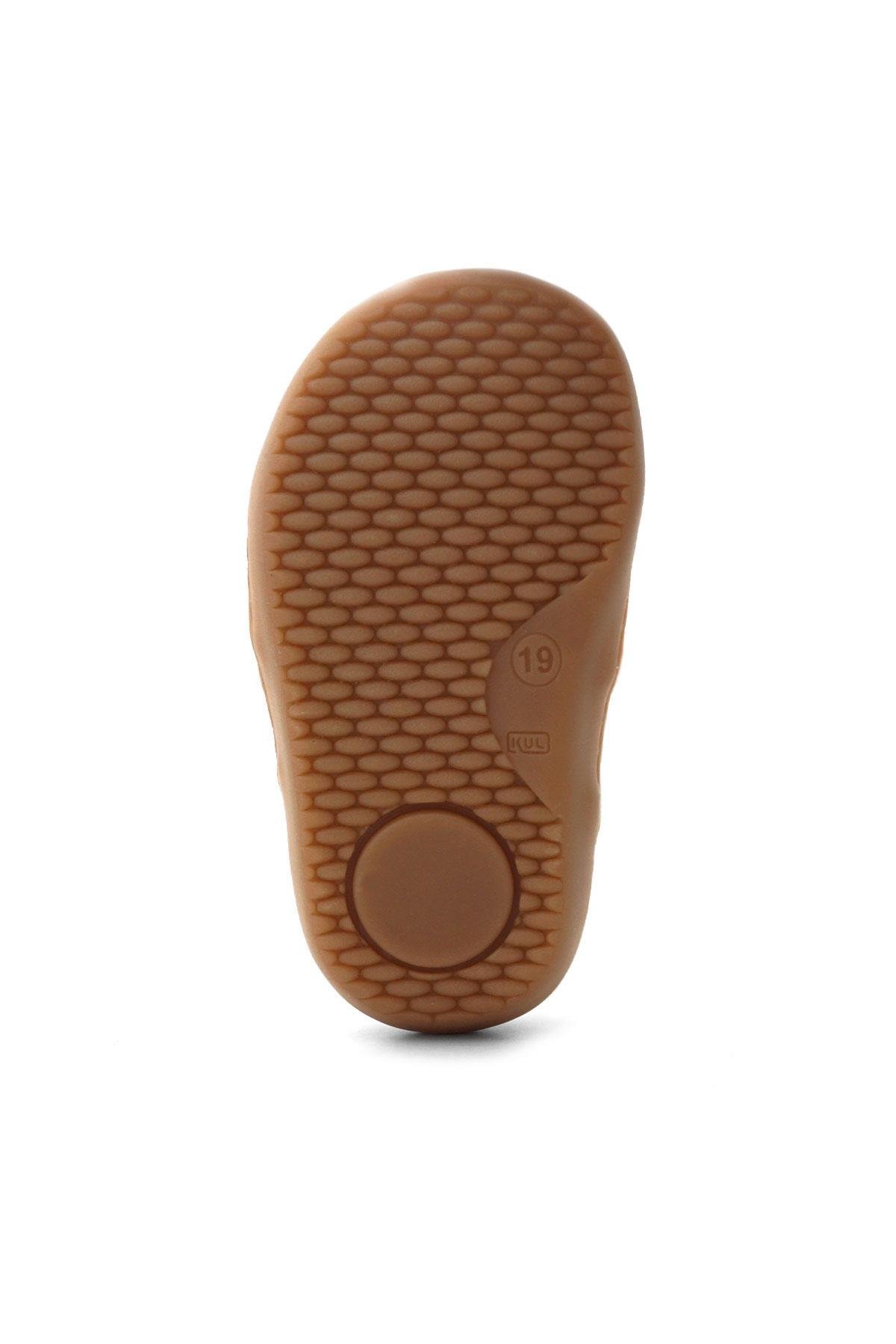 Bob Hakiki Deri Beyaz Barefoot Cırtlı Lastikli Bebek Sneaker Ayakkabı - Görsel 3