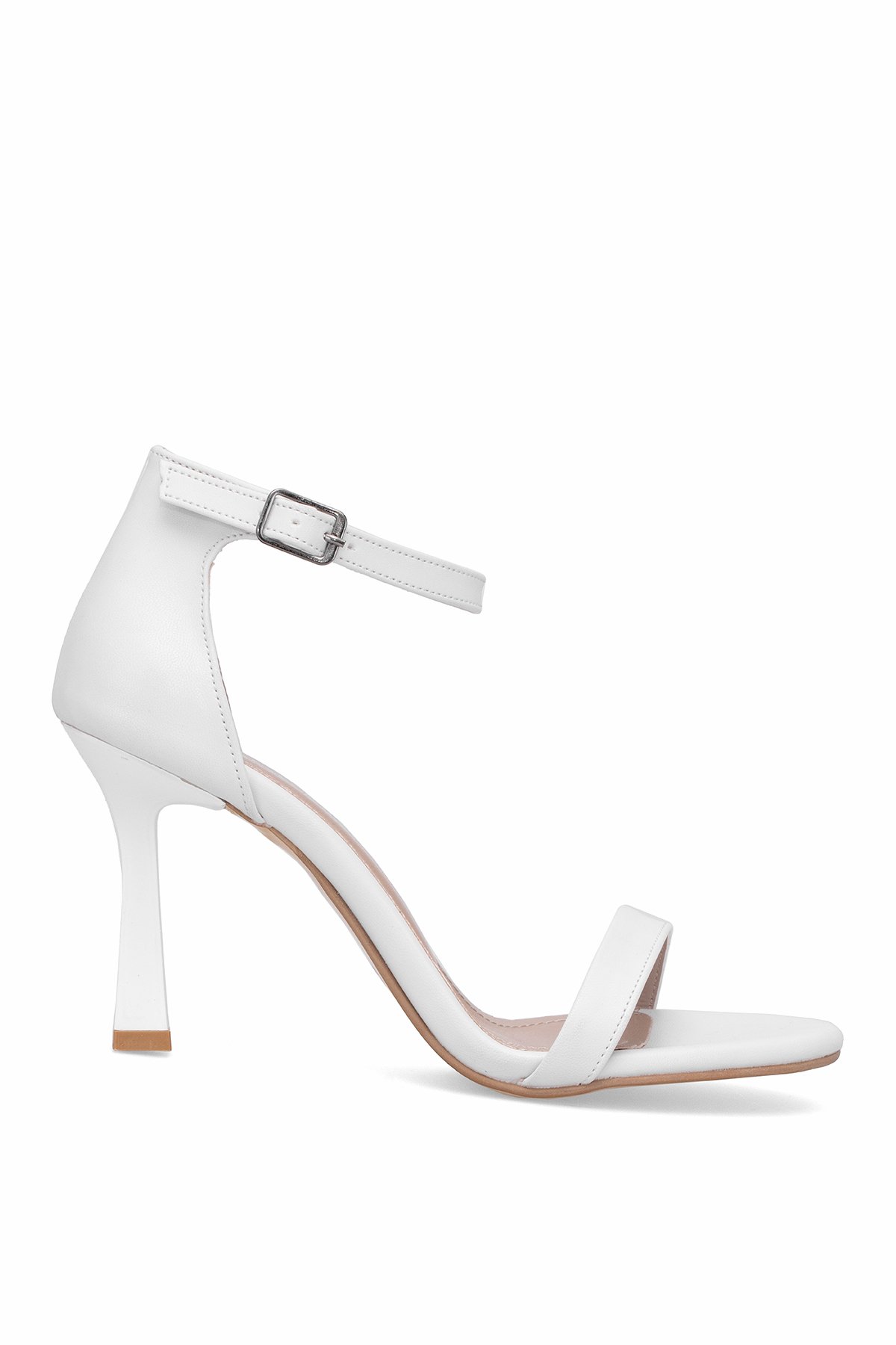 Elit MST1253C Kadın Klasik Topuklu ayakkabı Beyaz - Görsel 2