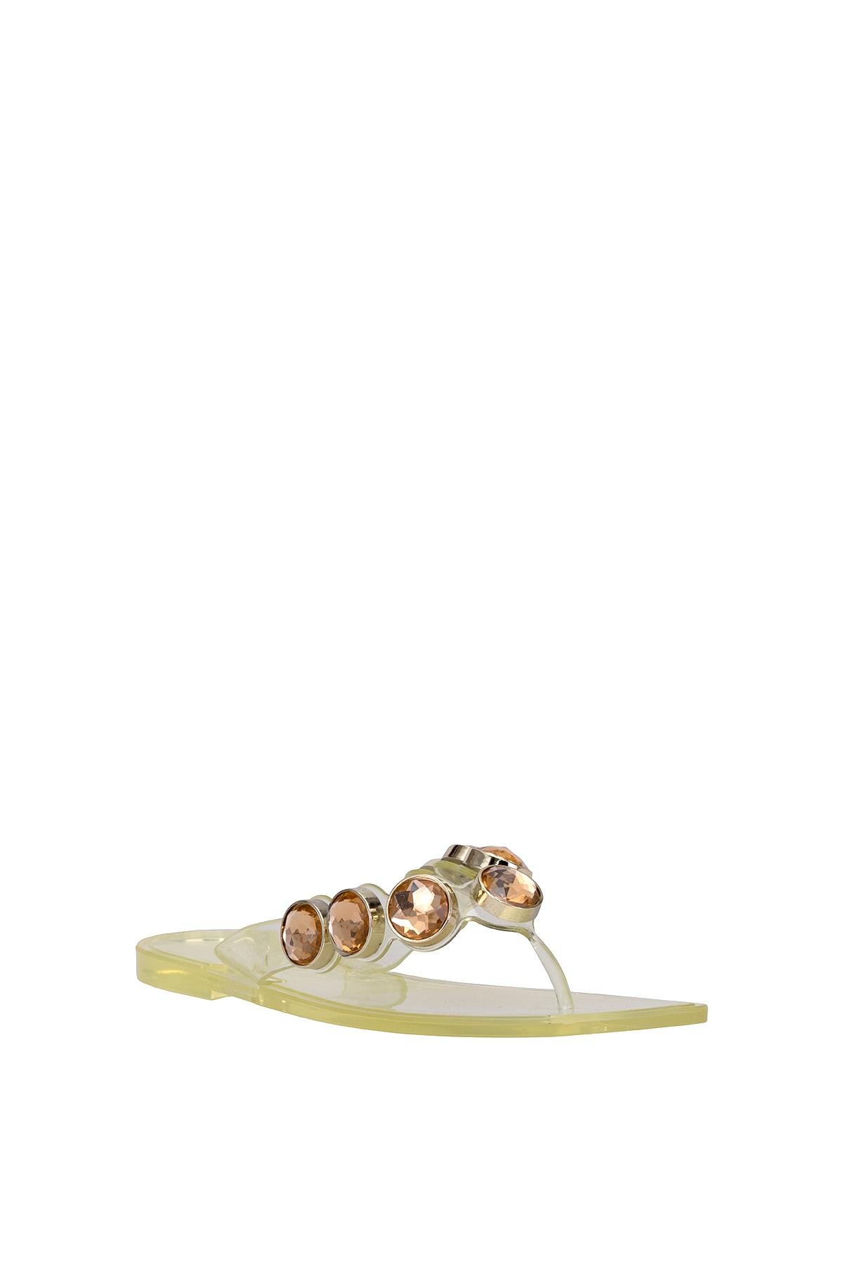 Elit KDRJ001-1 Kadın Parmak Arası Terlik Sarı - Görsel 5