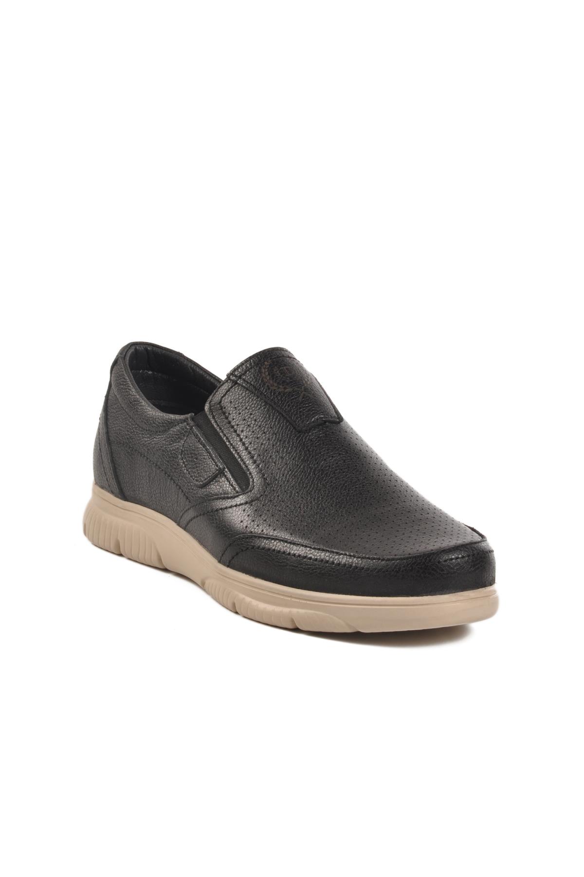 D2301 M Siyah Hakiki Deri Erkek Günlük Ayakkabı - Görsel 2