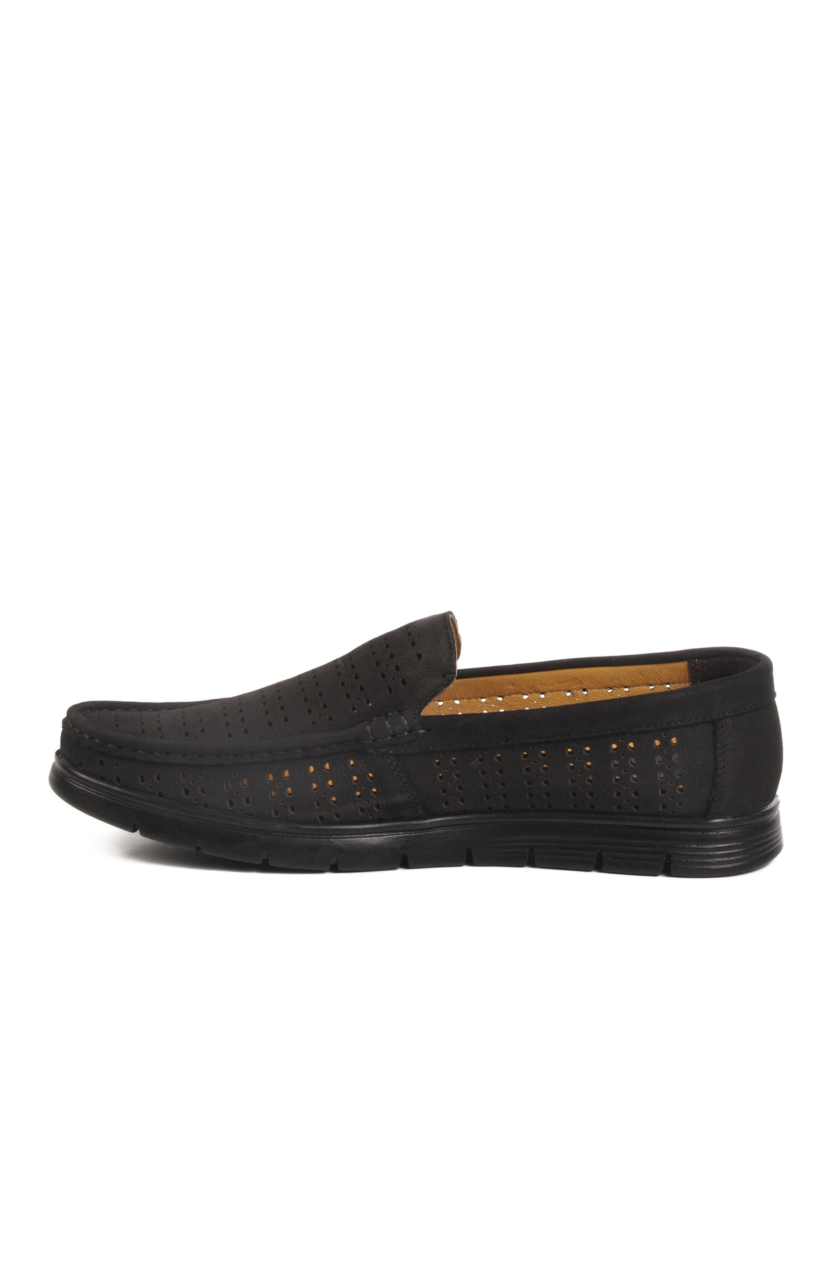 Siyah Nubuk Hakiki Deri Jel Taban Anatomik Erkek Casual Ayakkabı Gmz 005 M - Görsel 3