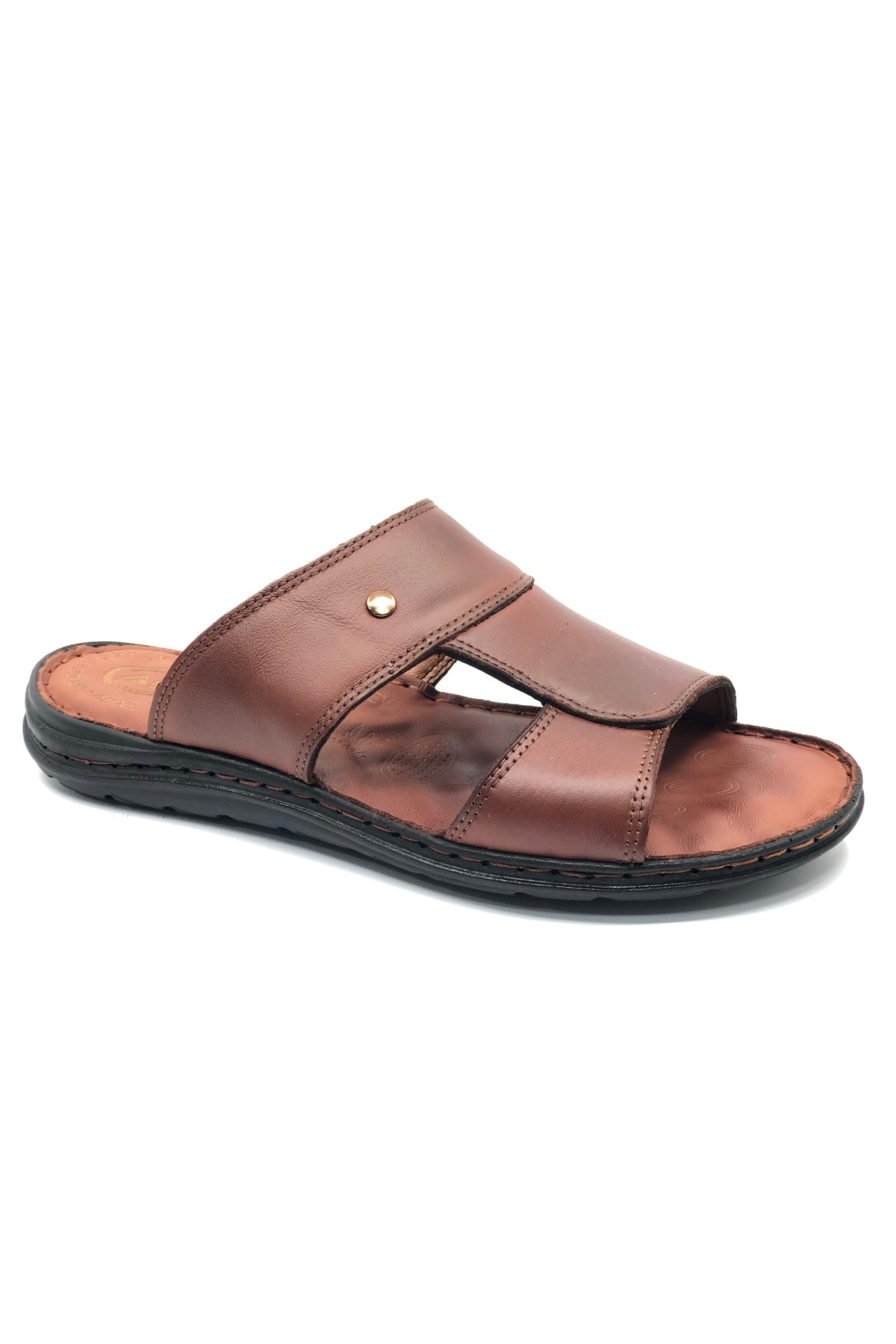 1928-25 %100 Hakiki Deri Erkek Full Ortapedik Terlik - Görsel 2