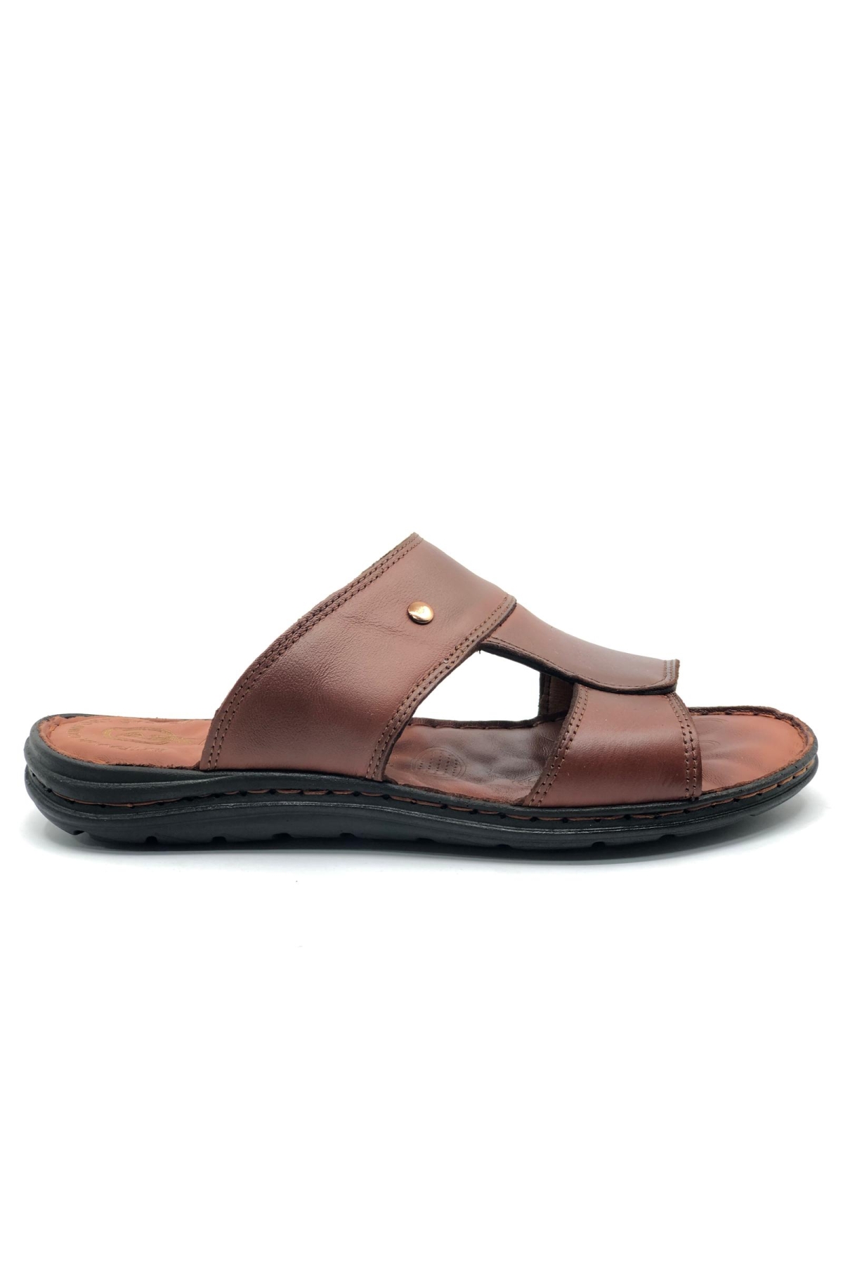 1928-25 %100 Hakiki Deri Erkek Full Ortapedik Terlik - Görsel 3