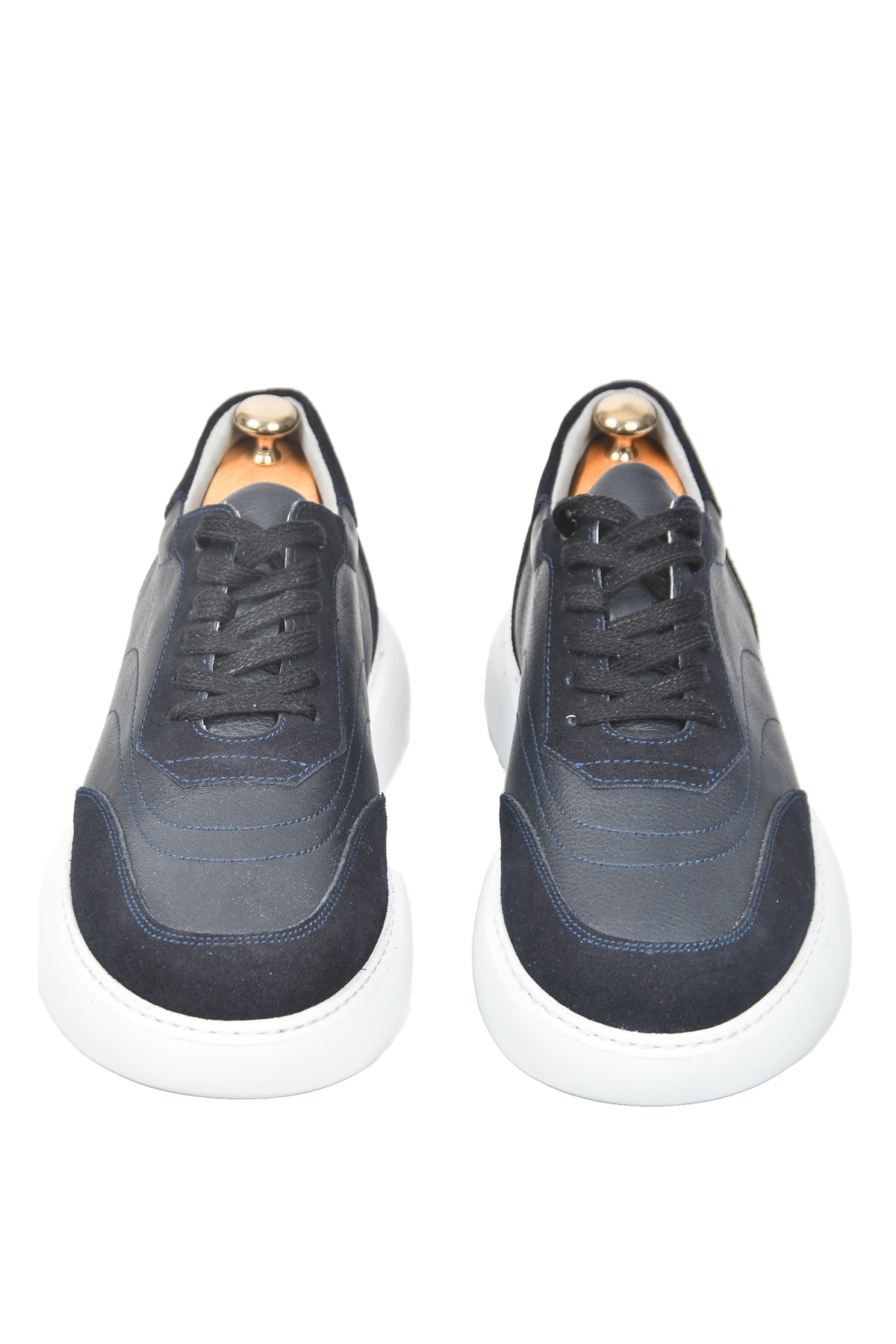 DeepSEA Erkek Lacivert Bağcıklı Eva Taban Hakiki Deri Ortopedik Spor Ayakkabı Sneaker2509966 - Görsel 3