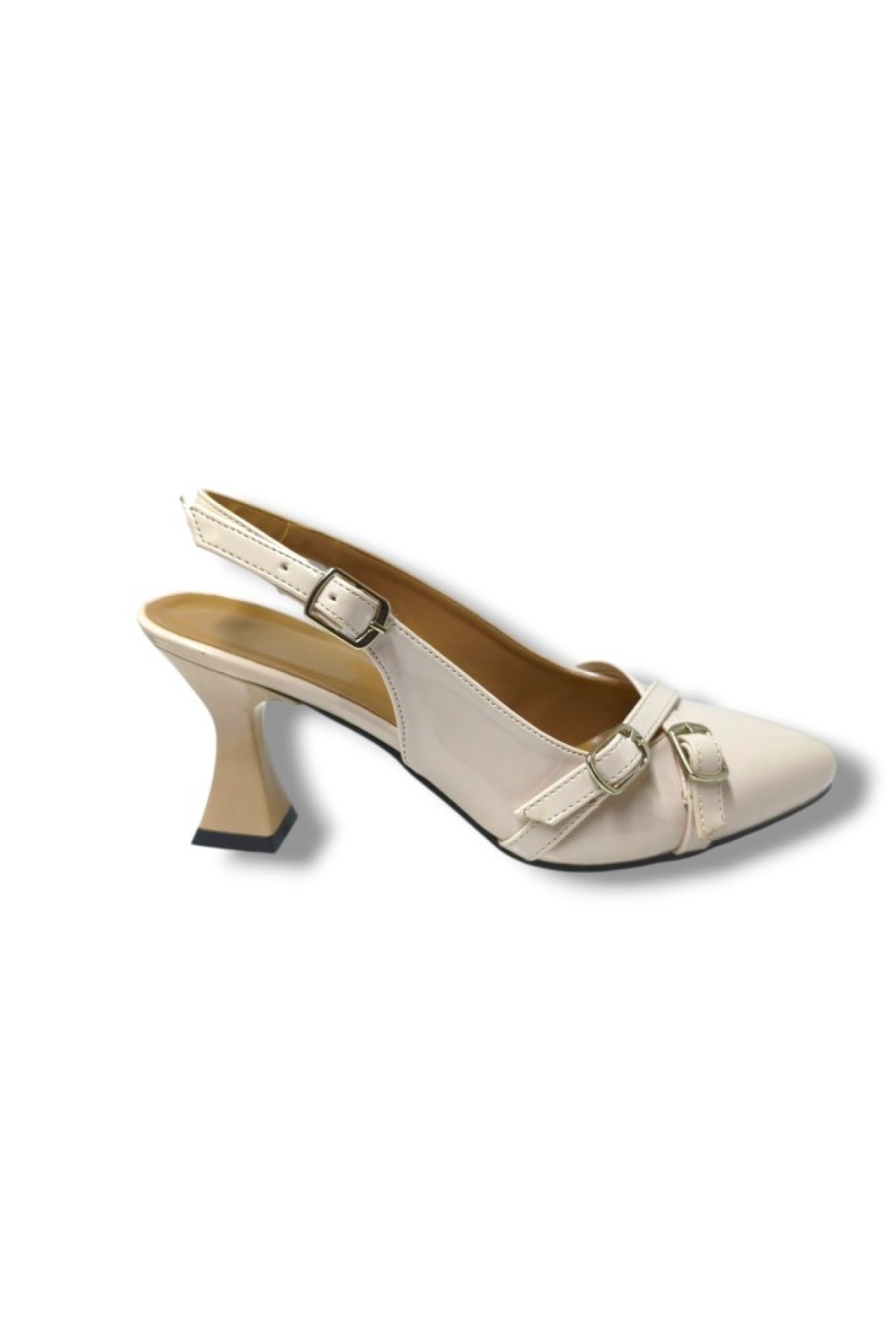 M901-25 Rugan Bantlı İnce Topuk Kadın Ayakkabı - Görsel 3