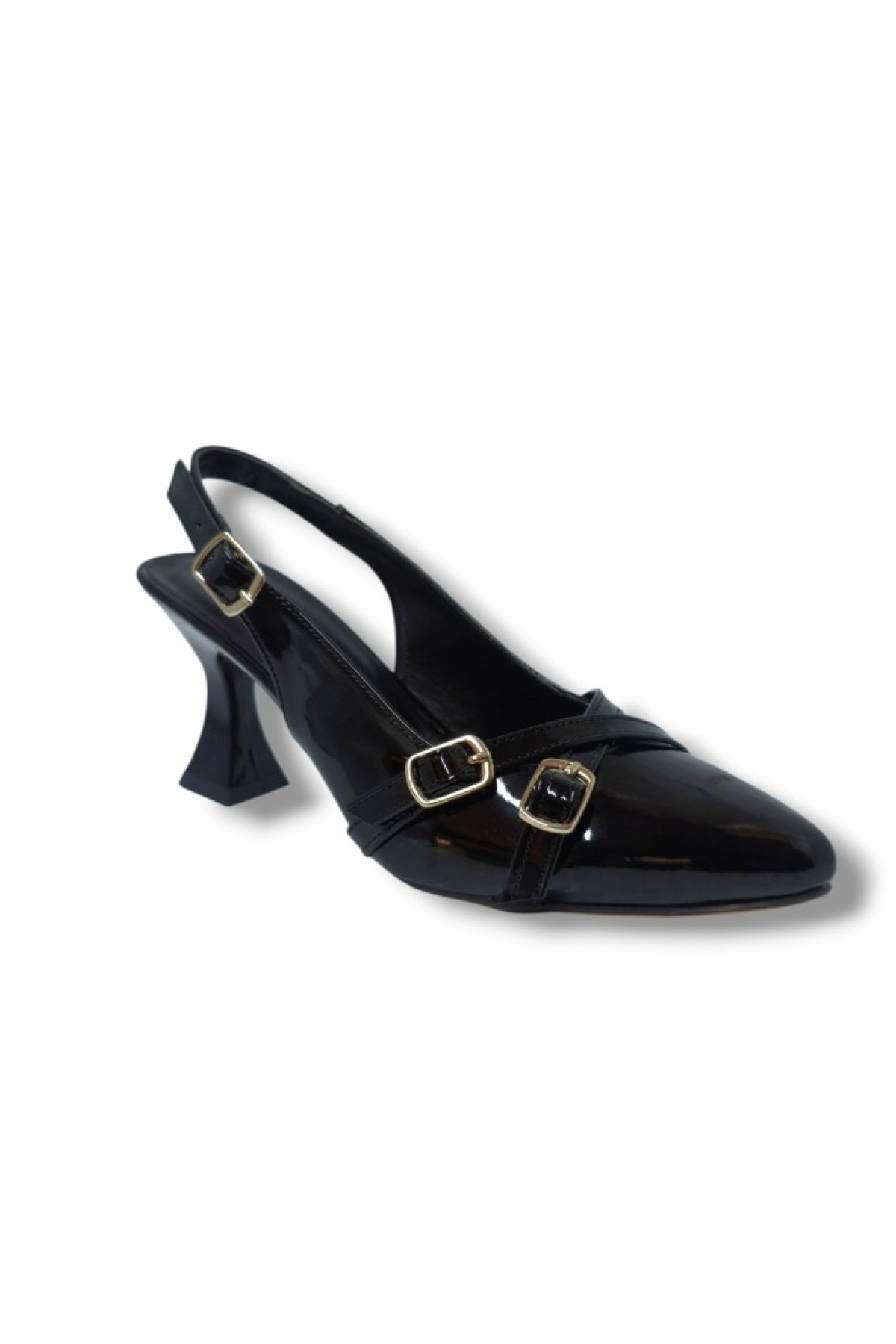 M901-25 Rugan Bantlı İnce Topuk Kadın Ayakkabı - Görsel 2