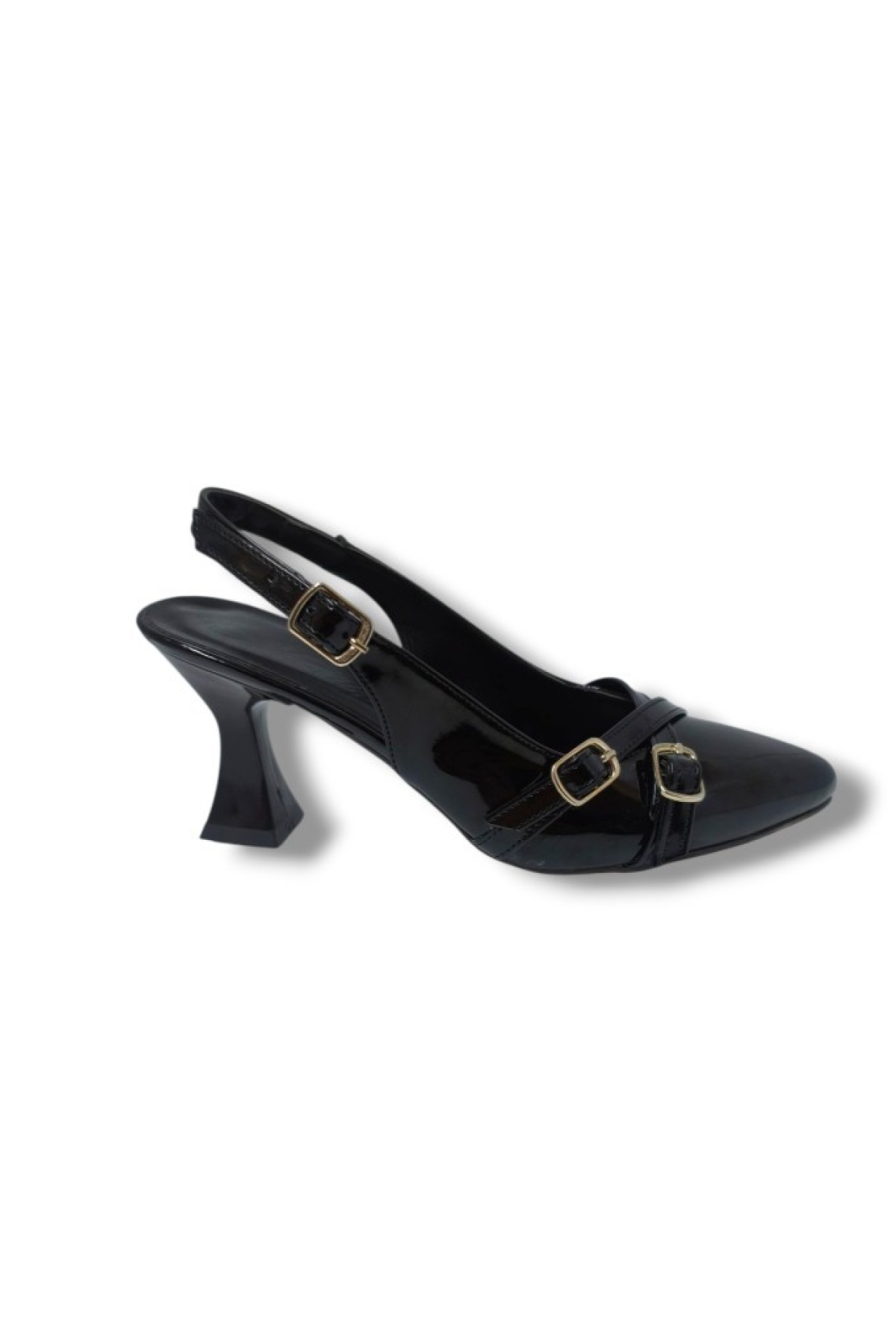 M901-25 Rugan Bantlı İnce Topuk Kadın Ayakkabı - Görsel 3