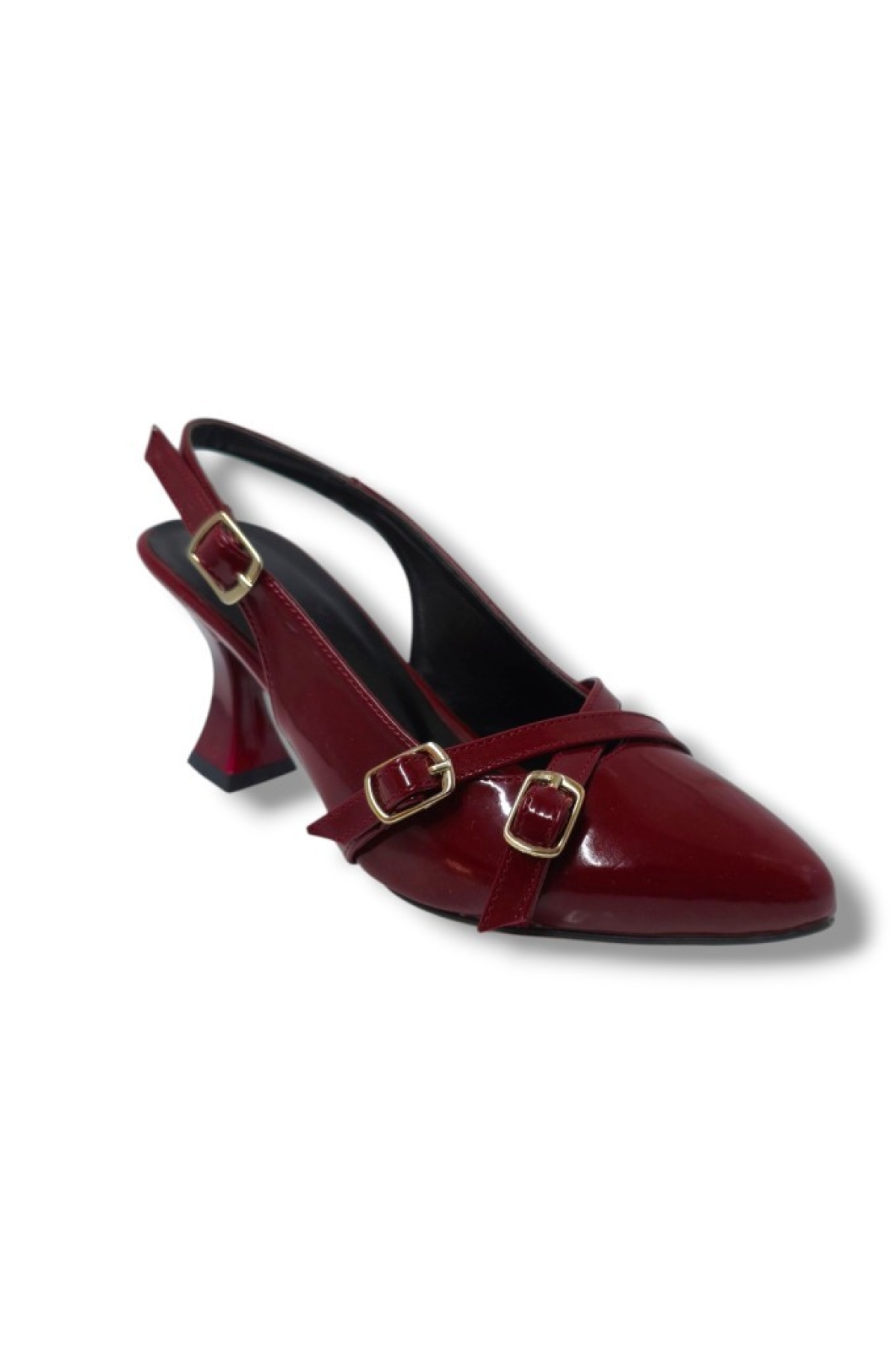 M901-25 Rugan Bantlı İnce Topuk Kadın Ayakkabı - Görsel 2