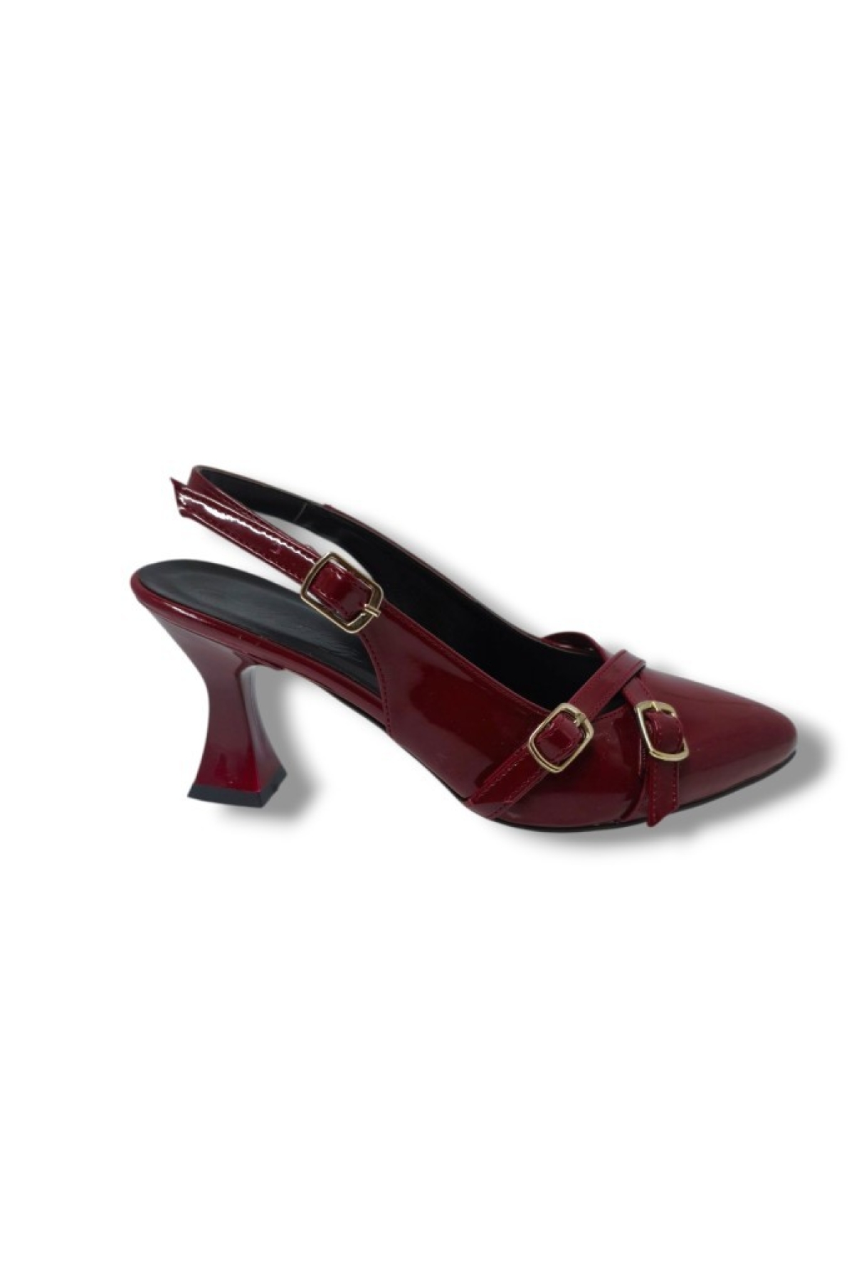 M901-25 Rugan Bantlı İnce Topuk Kadın Ayakkabı - Görsel 3