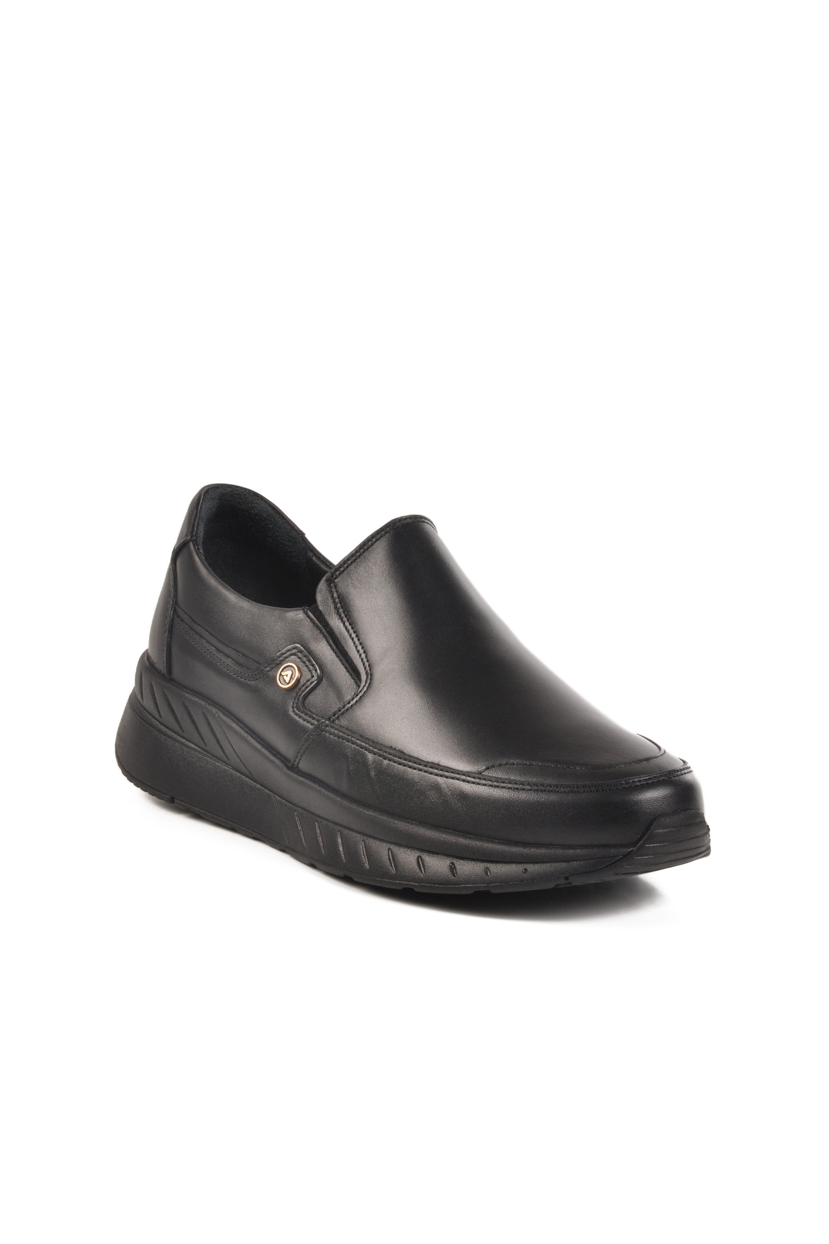 Aspor Siyah Hakiki Deri Erkek Casual Ayakkabı - Görsel 4