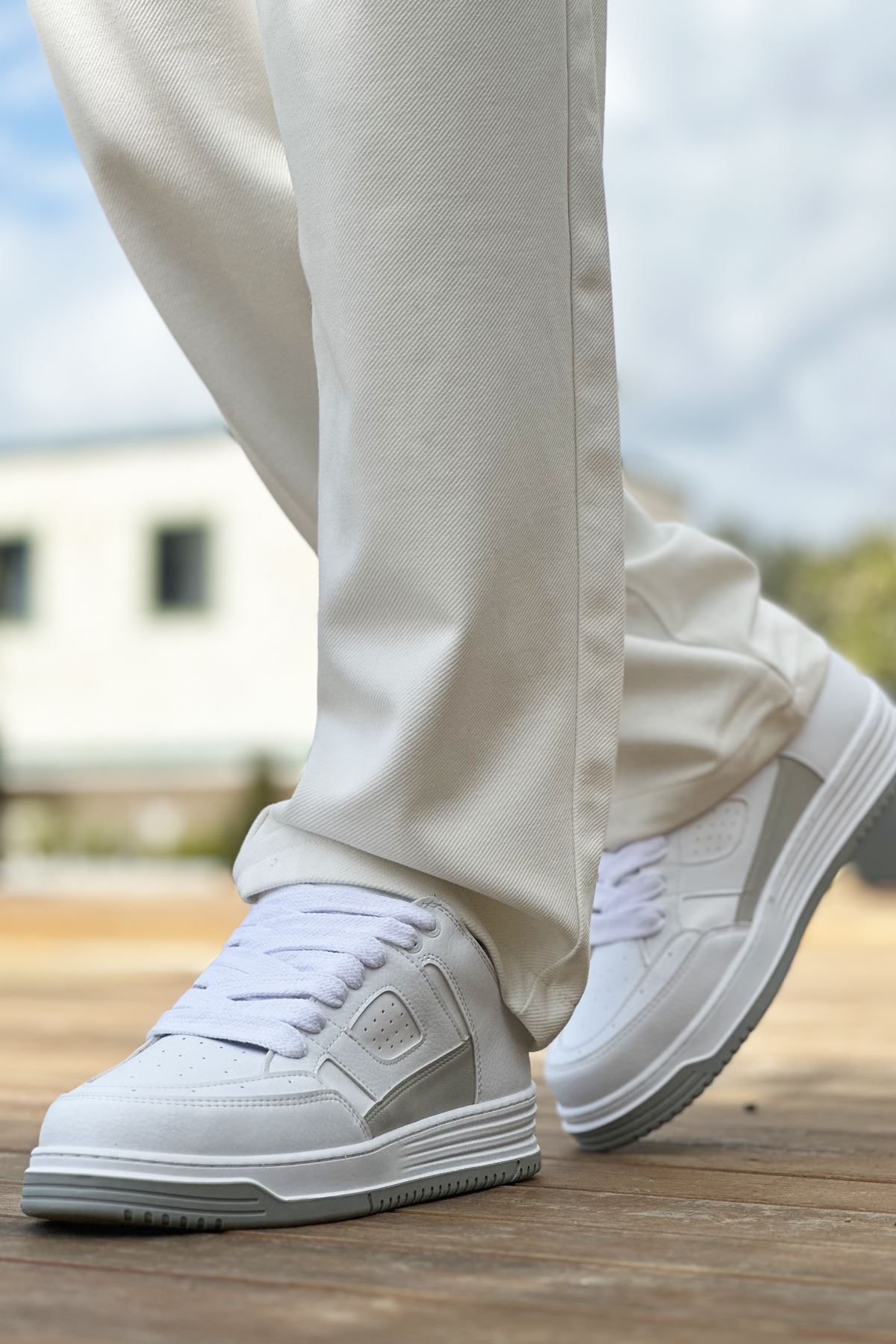 Bağcık Erkek Spor Ayakkabı Beyaz - Görsel 2