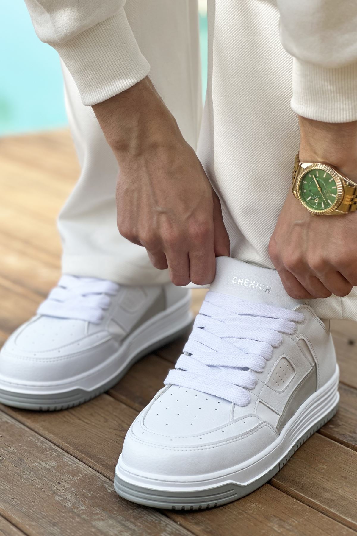 Bağcık Erkek Spor Ayakkabı Beyaz - Görsel 3