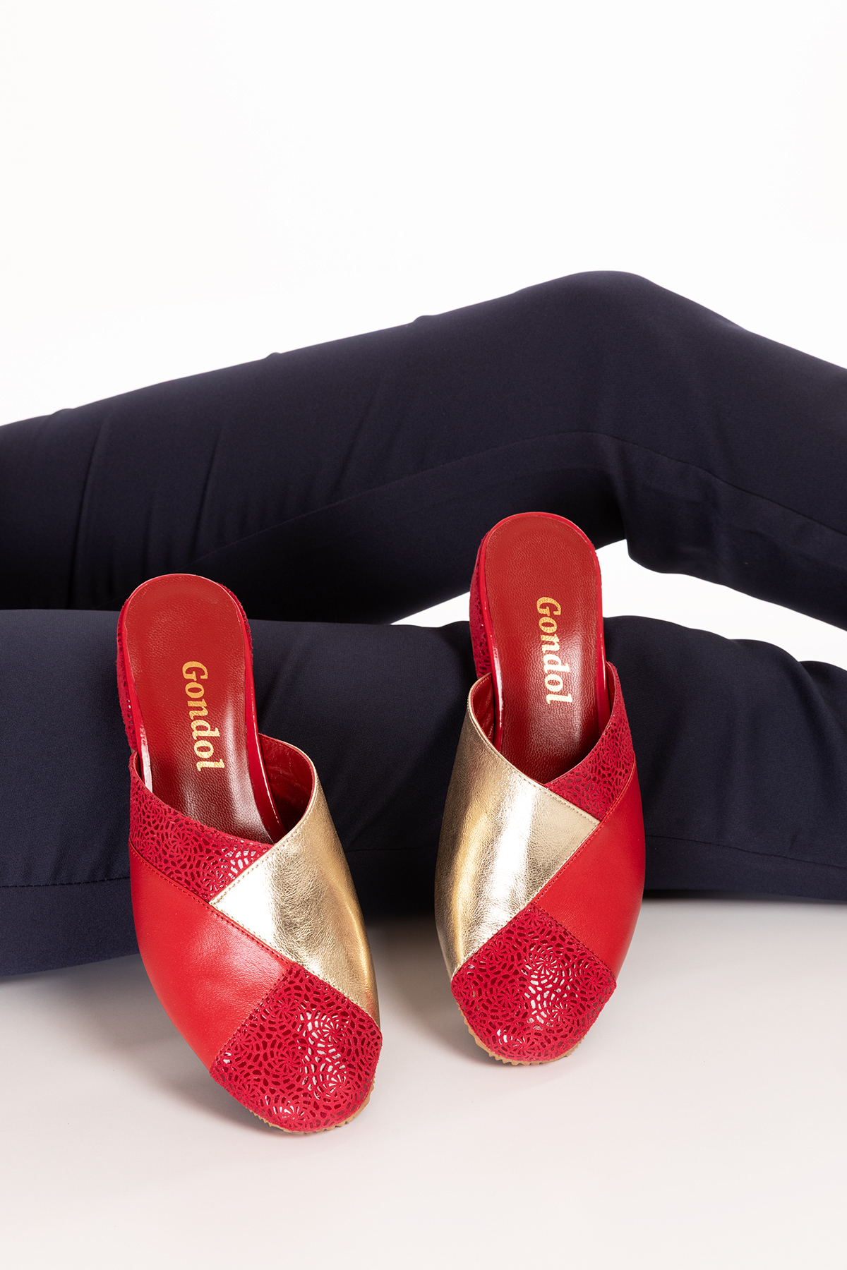 Gondol Hakiki Deri Şık Topuklu Ev Teliği özl.45 - Görsel 5