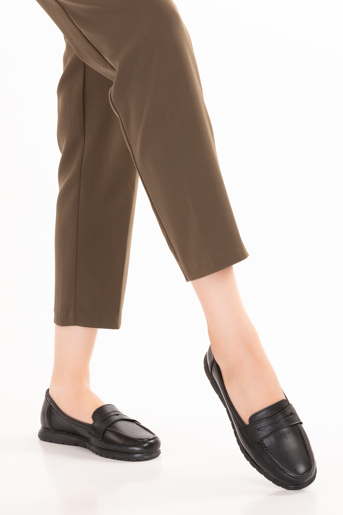 Gondol Kadın Hakiki Deri Tüy Kadar Hafif Loafer usl.2027 - Görsel 9