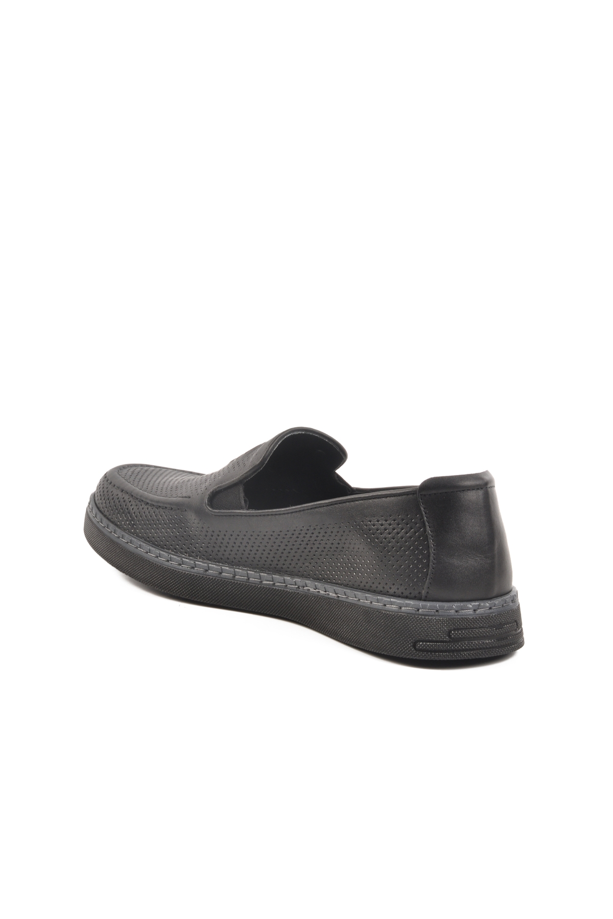Aspor Siyah Hakiki Deri Erkek Casual Ayakkabı - Görsel 5