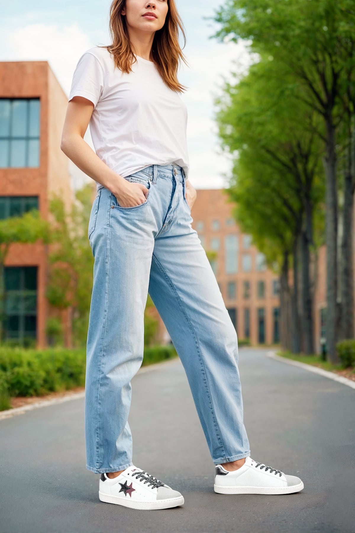 ESTUN 5FX Beyaz Kadın Sneaker - Görsel 3