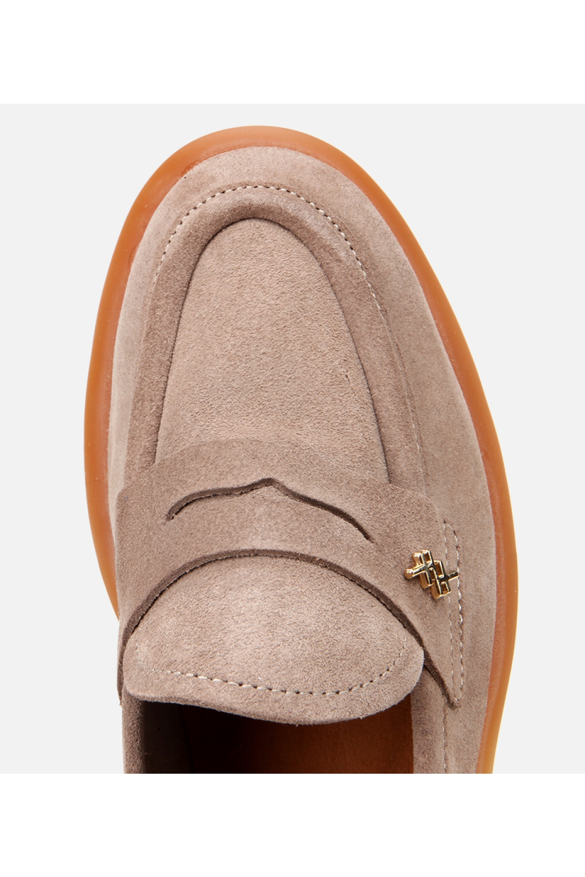 Kadın Süet Deri Vizon Esnek Tabanlı Klasik Loafer - Görsel 5