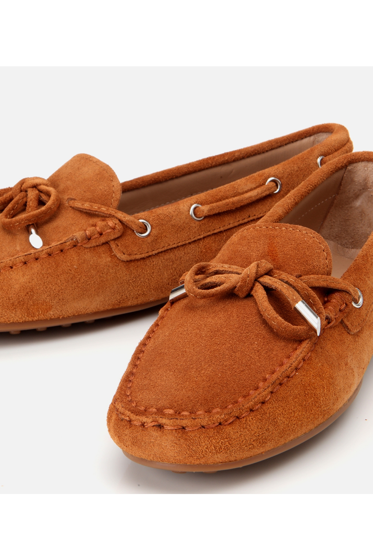 Hotiç Bej Hotiç Hotiç Süet Kadın Deri Bağcık Detaylı Günlük Loafer