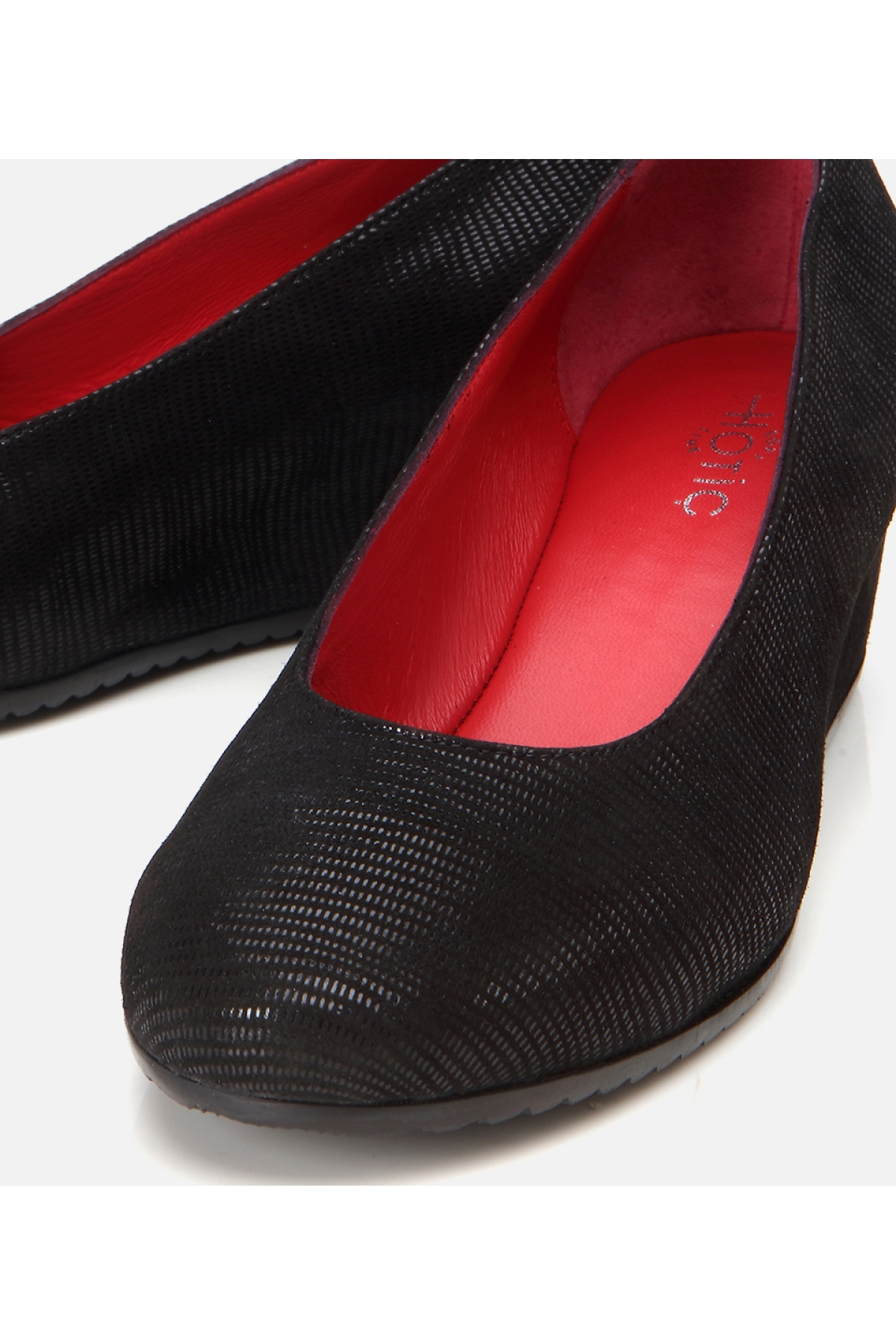 Kadın Deri Siyah Esnek Dolgu Topuklu Ayakkabı - Görsel 4