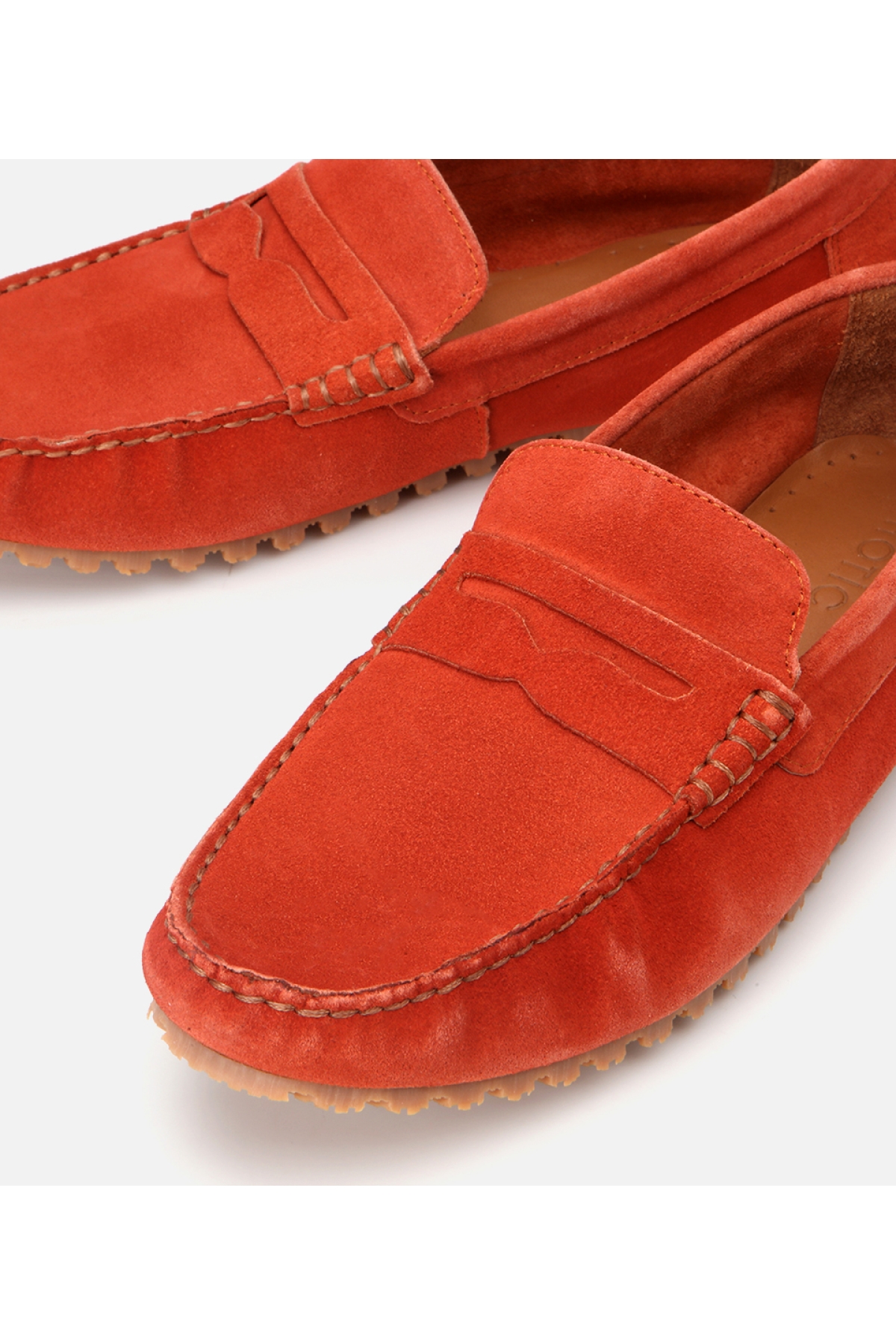 Hotiç Turuncu Hotiç Süet Deri Erkek Esnek Tabanlı Günlük Loafer