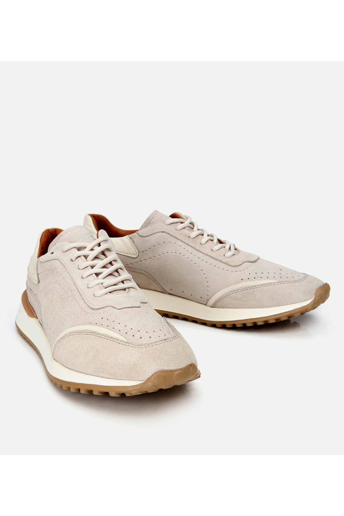Hotiç Bej Hotiç Süet Deri Erkek Ultra Hafif Tabanlı Spor Ayakkabı