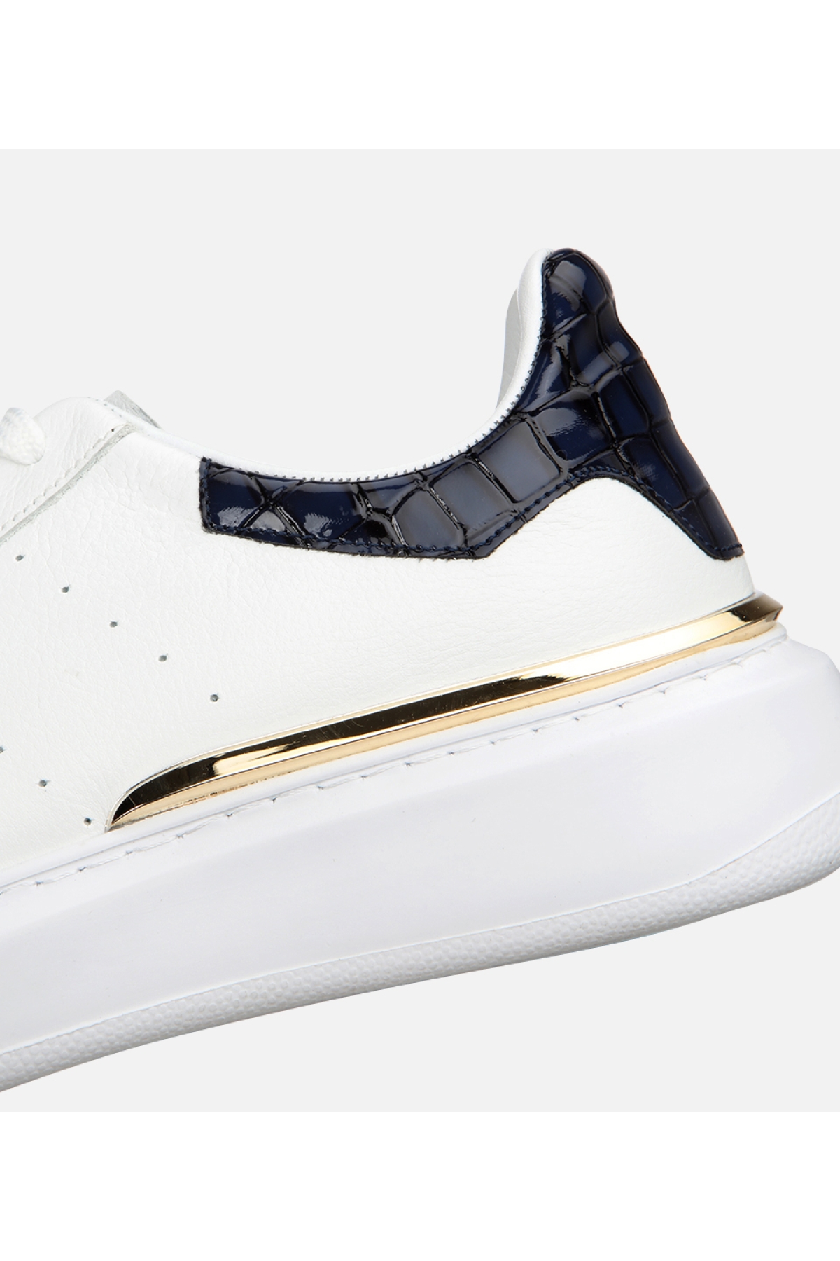 Erkek Deri Beyaz Hafif Tabanlı Spor Ayakkabı - Görsel 5