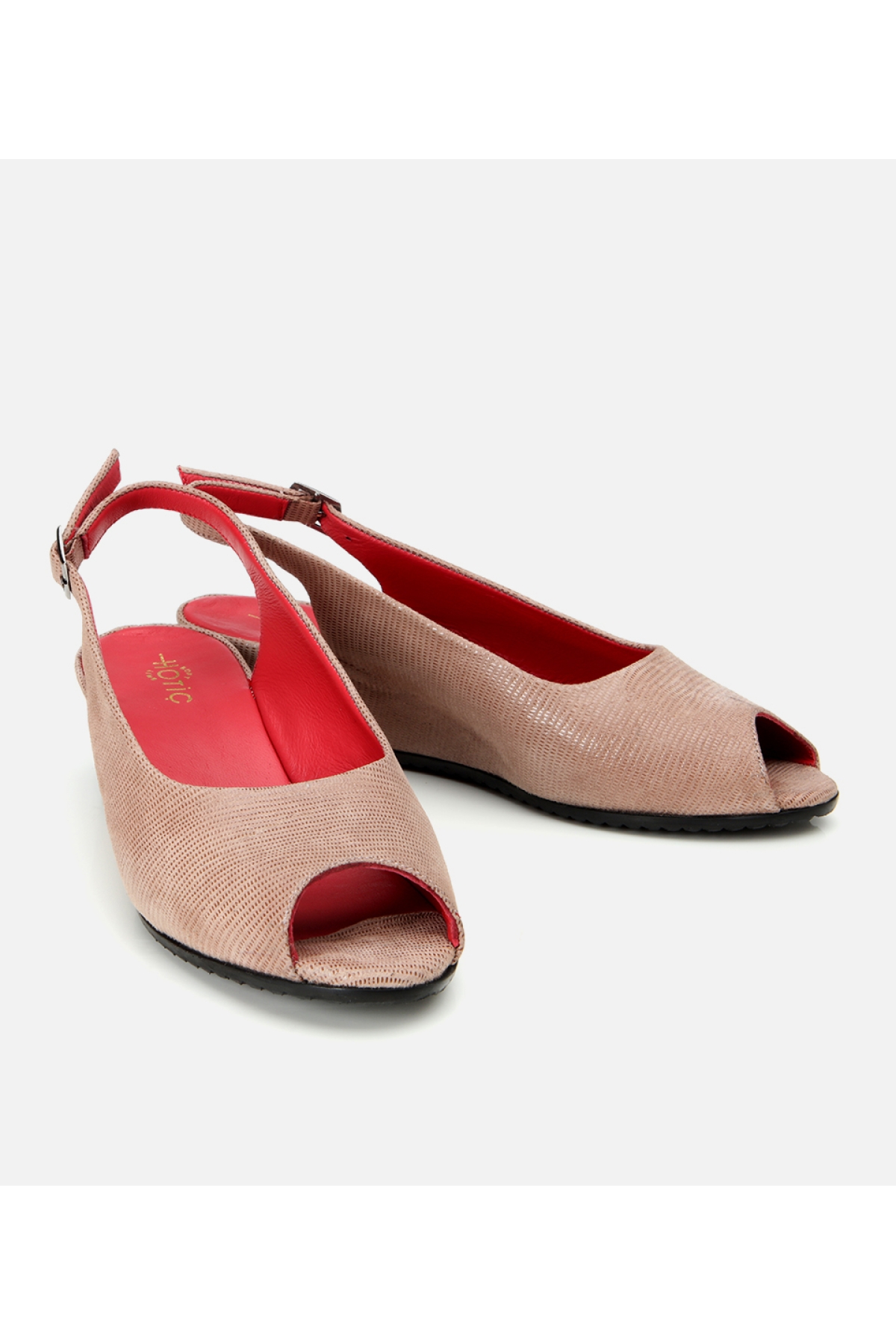 Hotiç Siyah Hotiç Hotiç Deri Kadın Esnek Dolgu Topuklu Sandalet