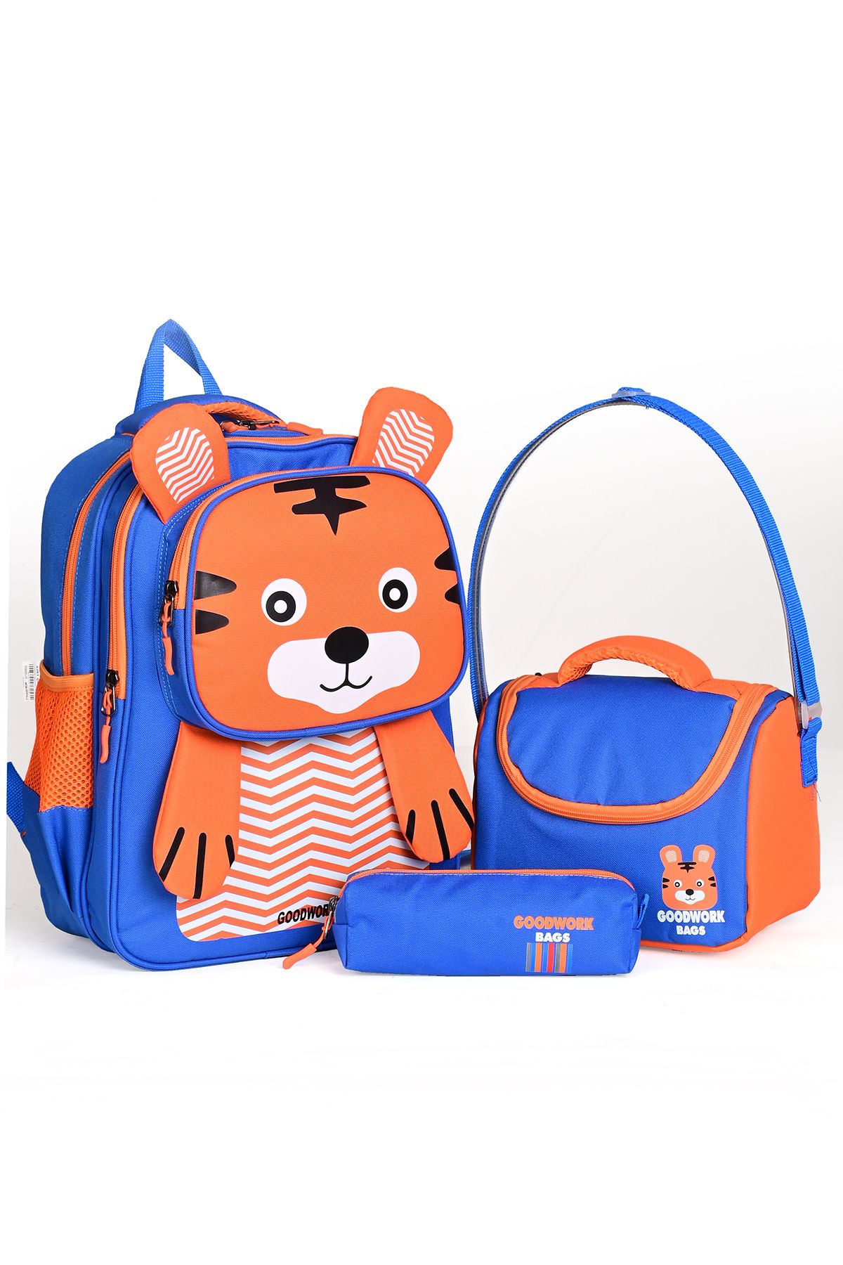 WanderKaplan Desenli 3’lü Ilkokul Çanta Seti – (OKUL ÇANTASI BESLENME ÇANTASI KALEMLİK)