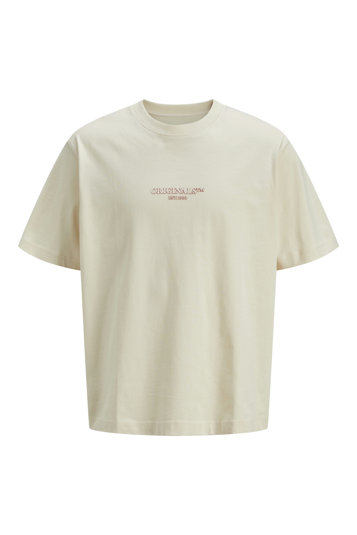 Jack Jones Jorıslıngton Mınımal Brandıng Tee Ss Sn Erkek Bej