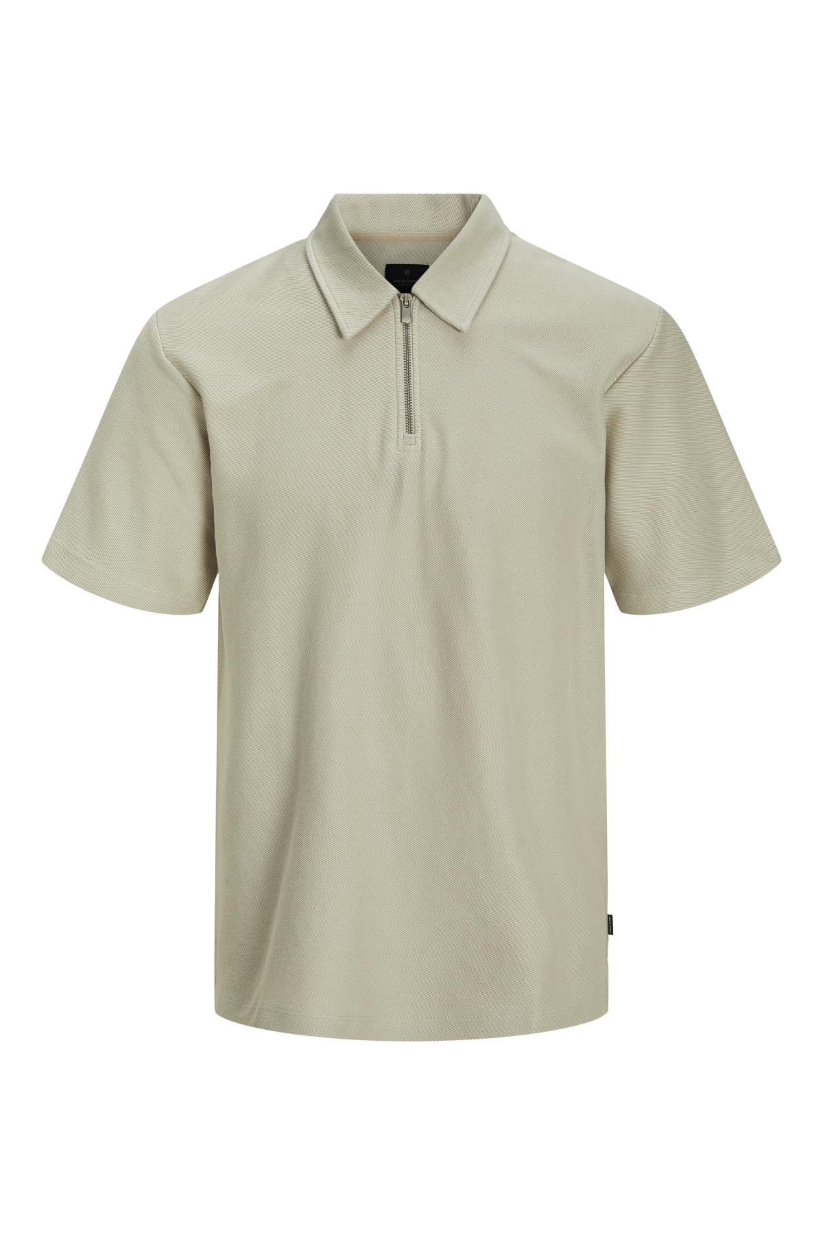 Jack Jones Jprblaandrew Ss Zıp Polo Erkek Gri Tshirt 12274108-05
