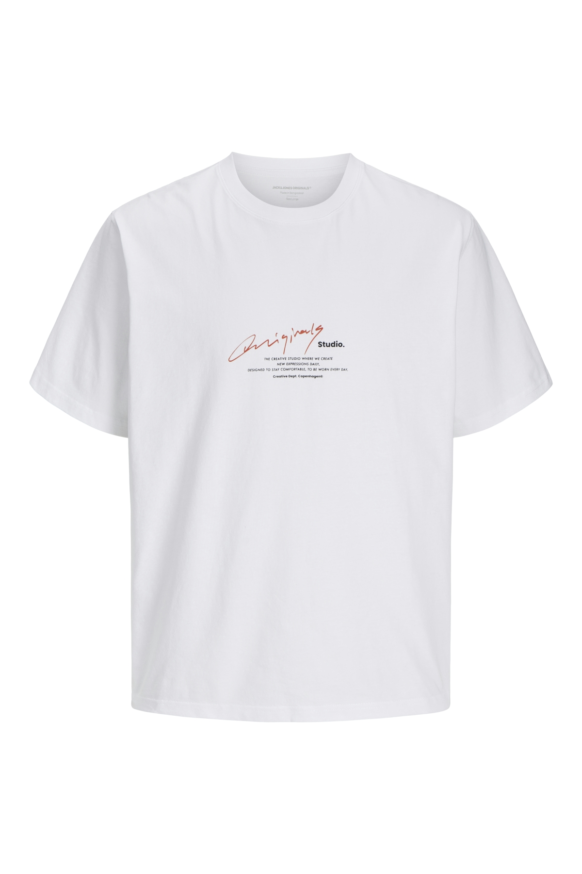 Jack Jones Jormanchester Scrıpt Tee Ss Crew Neck Erkek Beyaz