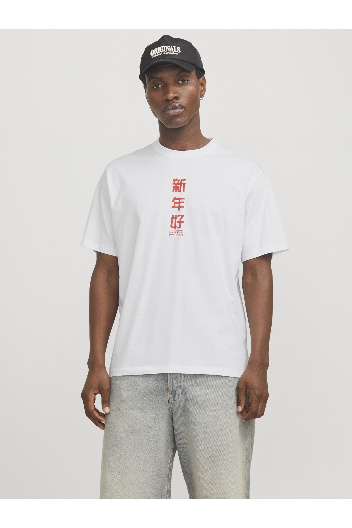 Jack Jones Jorsnake Tee Ss Crew Neck Tg Ln Erkek Beyaz/dragon
