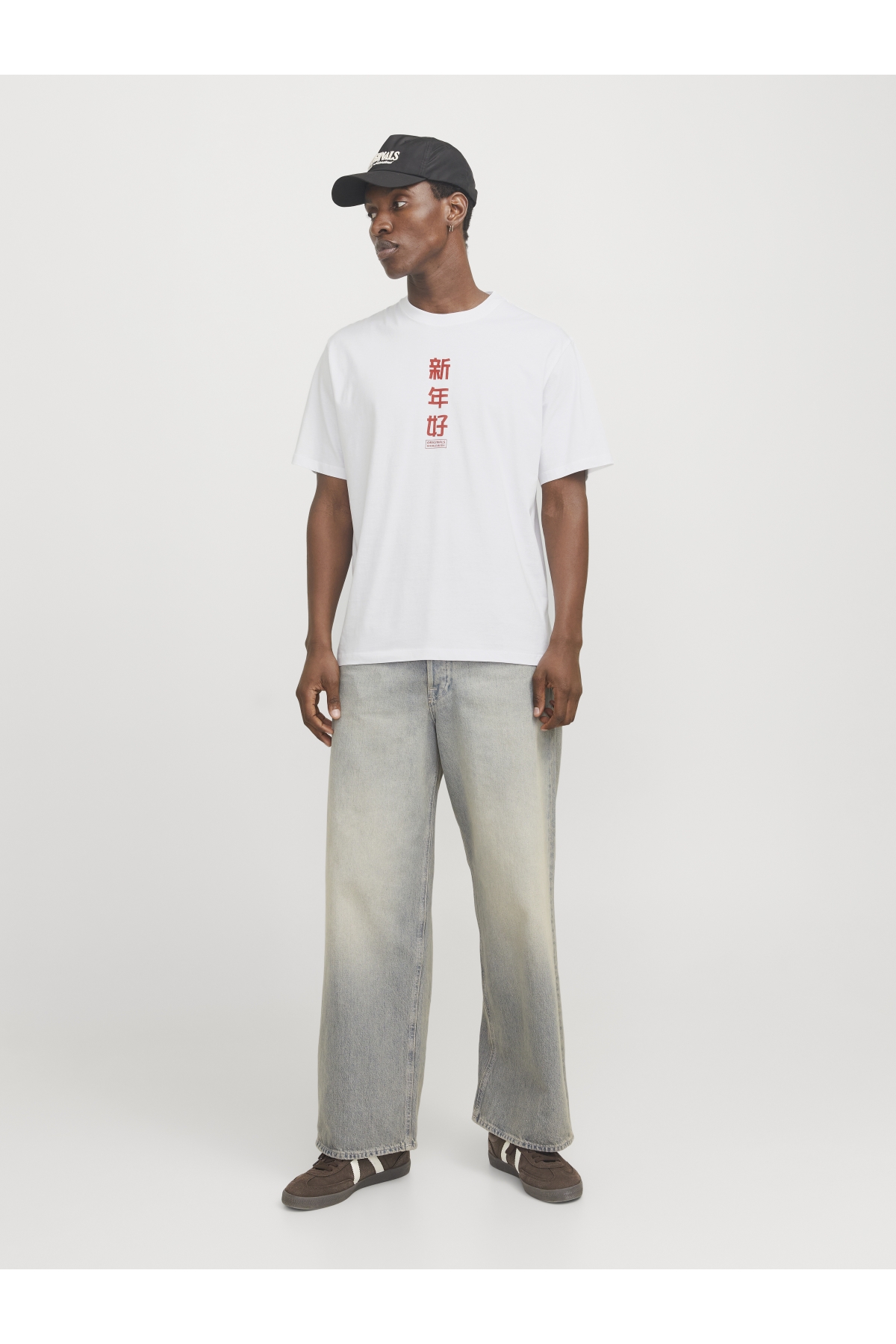 Jack Jones Jorsnake Tee Ss Crew Neck Tg Ln Erkek Beyaz/dragon