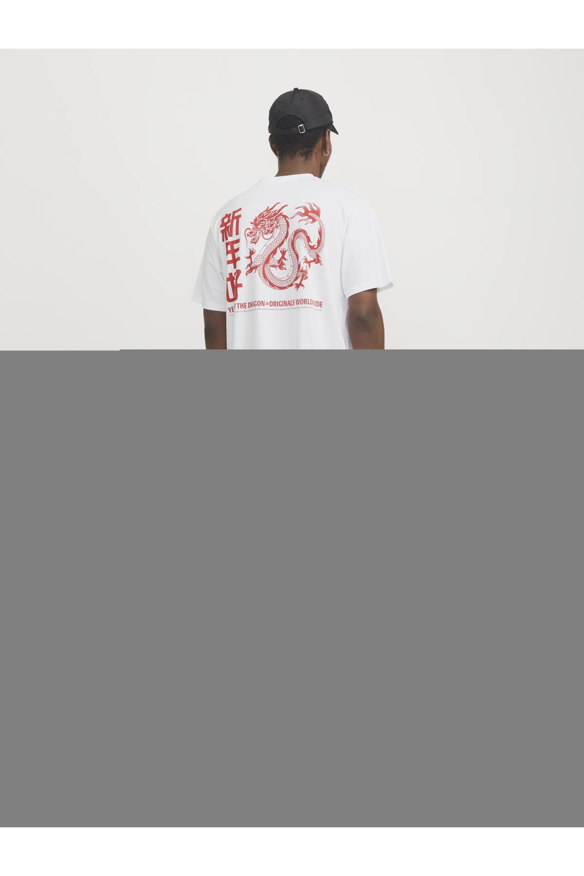 Jack Jones Jorsnake Tee Ss Crew Neck Tg Ln Erkek Beyaz/dragon