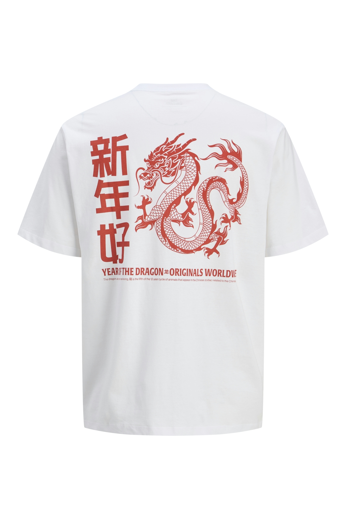 Jack Jones Jorsnake Tee Ss Crew Neck Tg Ln Erkek Beyaz/dragon