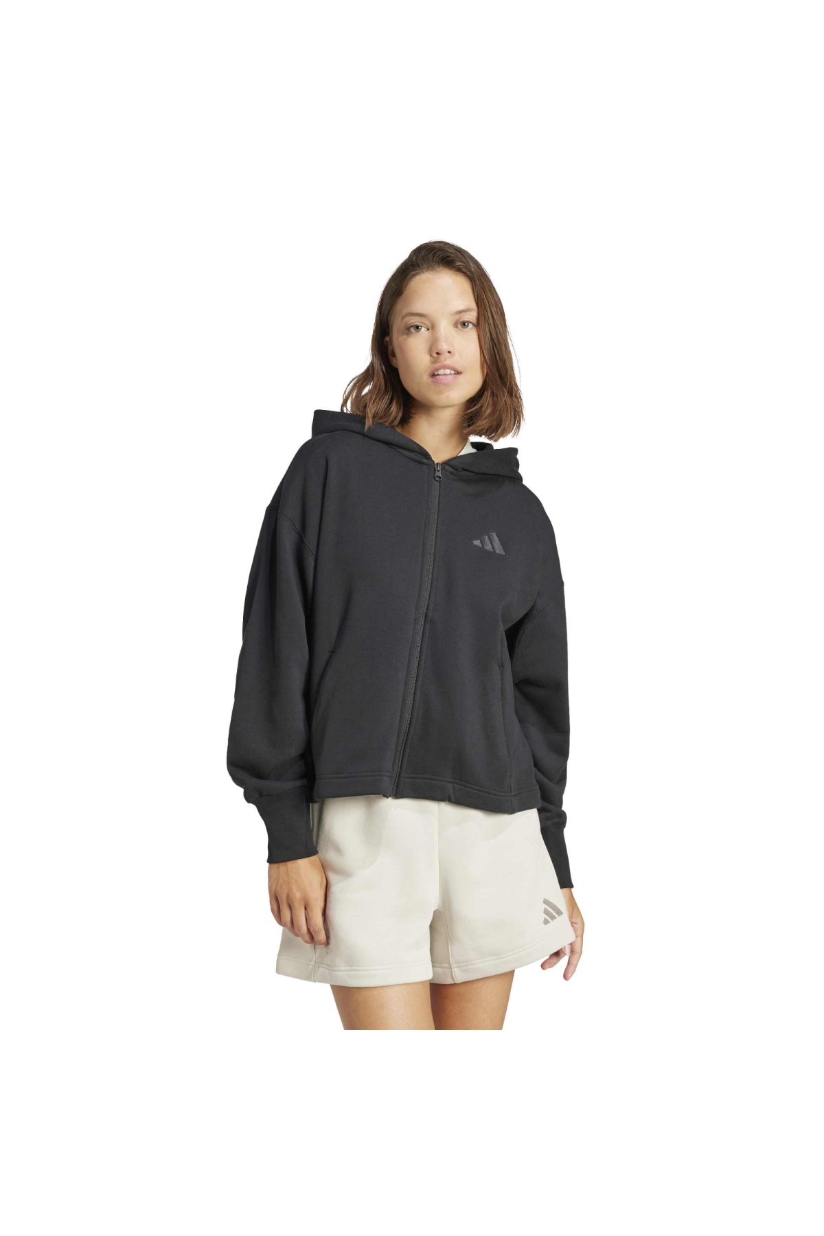 Kadın Günlük Ceket All Szn French Terry Loose Full-Zip Hoodie
