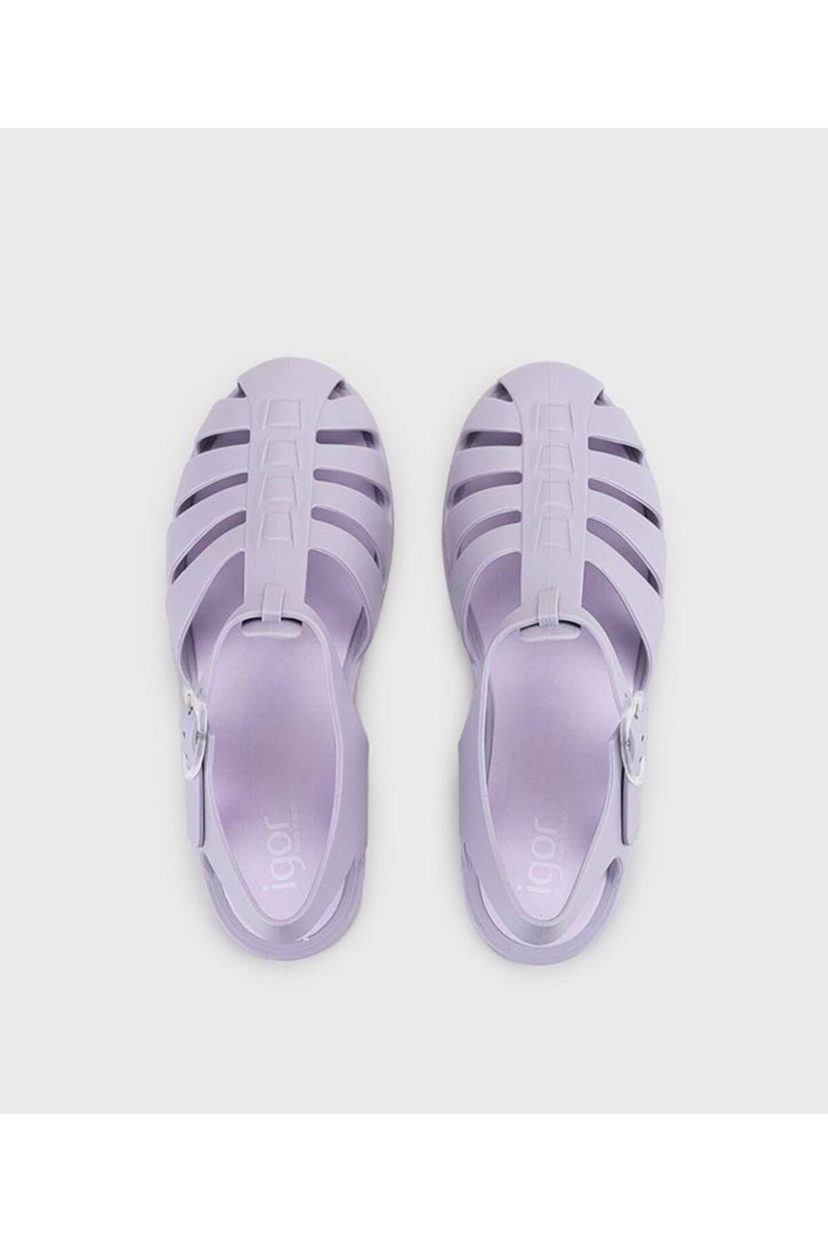 S10259 Bıarrıtz Mate Kadin Mor Sandalet S10259-igr018 - Görsel 4