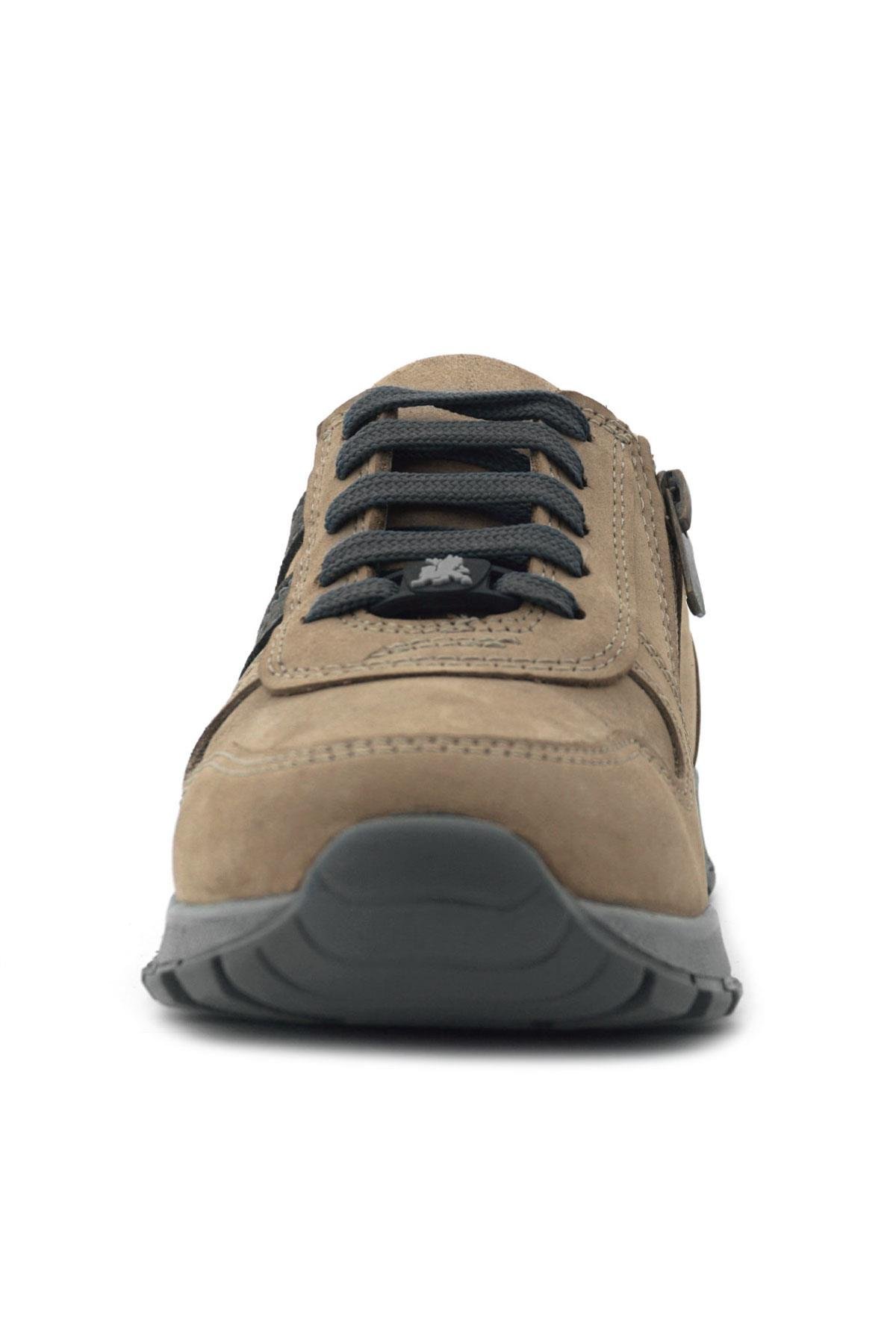 Hakiki Deri Kum Fermuarlı Bağcıklı Erkek Çocuk Spor Okul Ayakkabı - Görsel 5