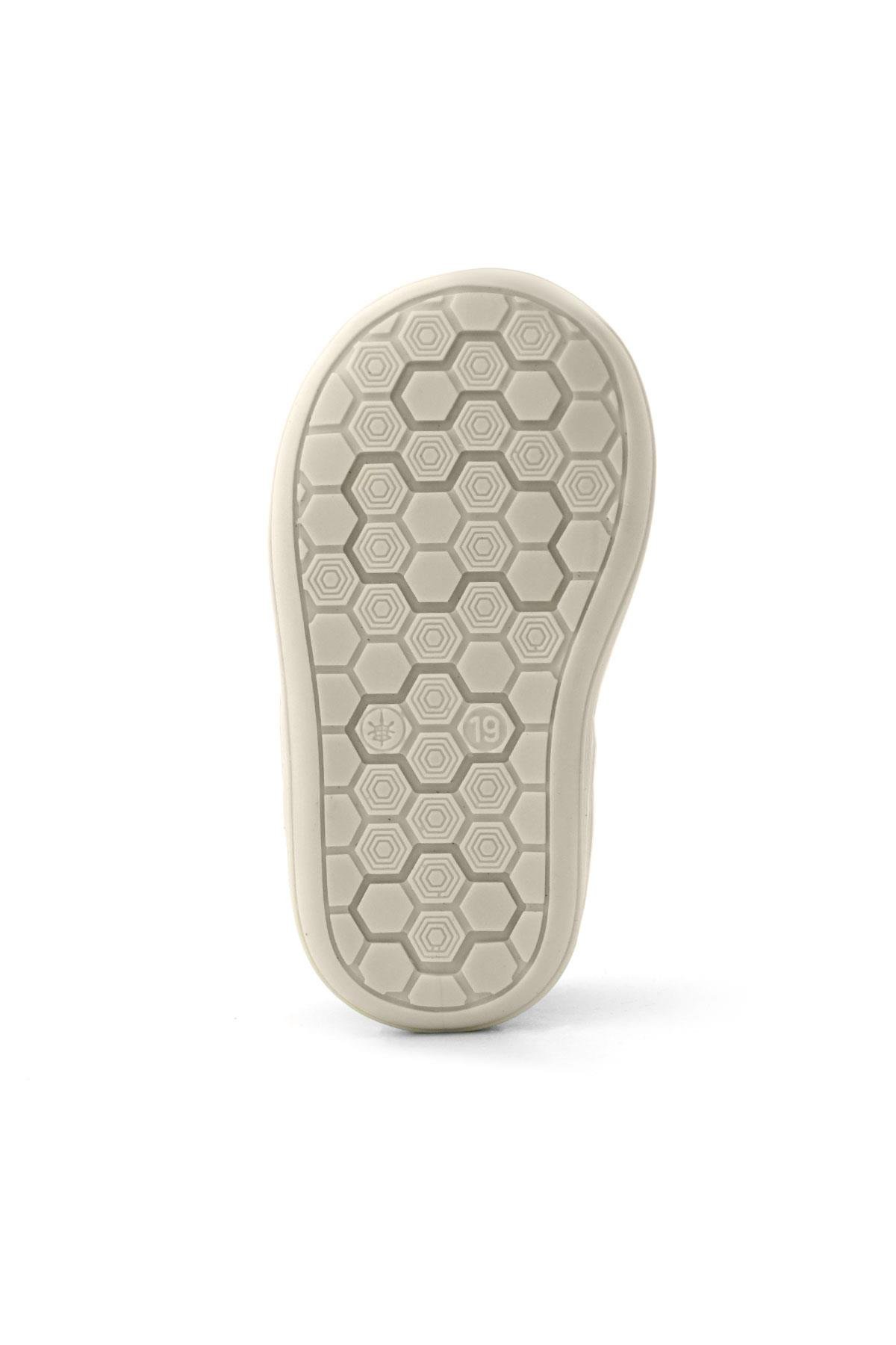 Shaun Hakiki Deri Mor Beyaz Cırtlı Anatomik Bebek Sandalet - Görsel 3