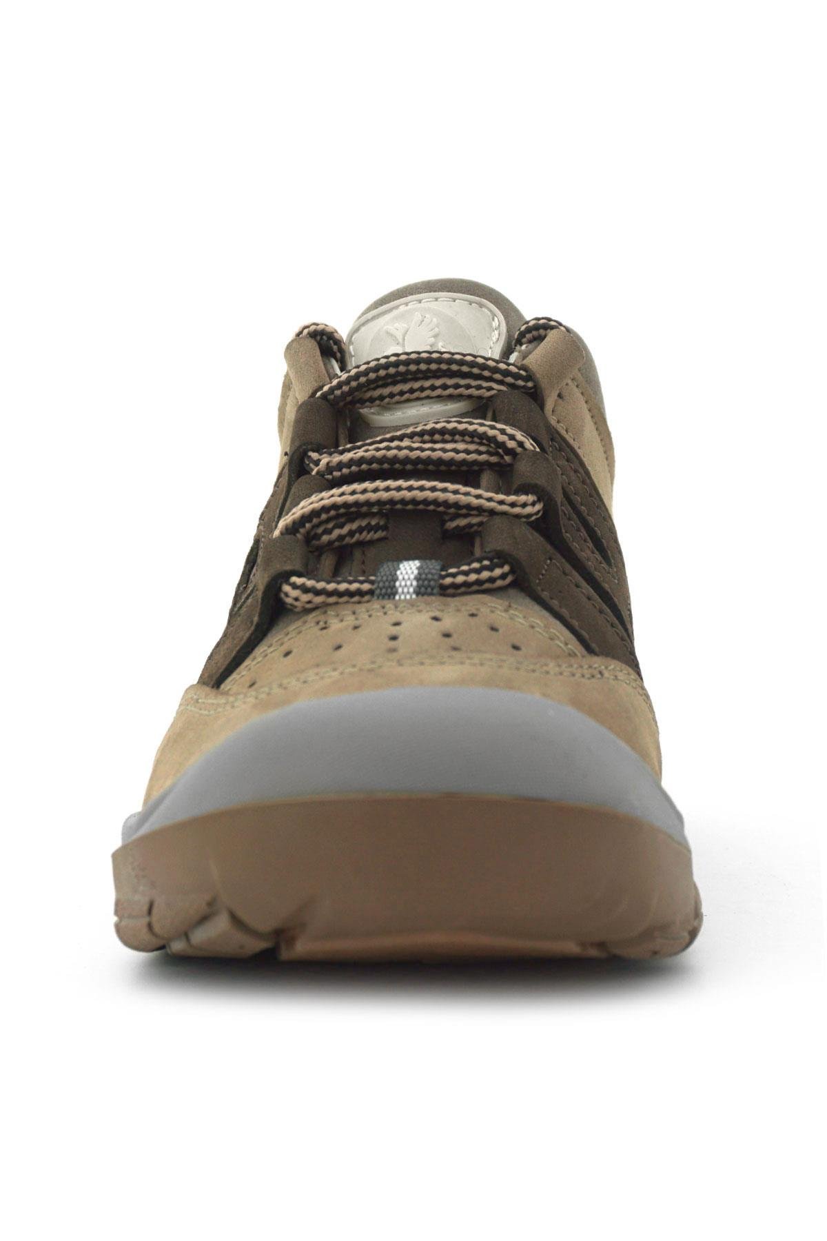Hakiki Deri Vizon Kahverengi Bağcıklı Çocuk Outdoor Ayakkabı - Görsel 5