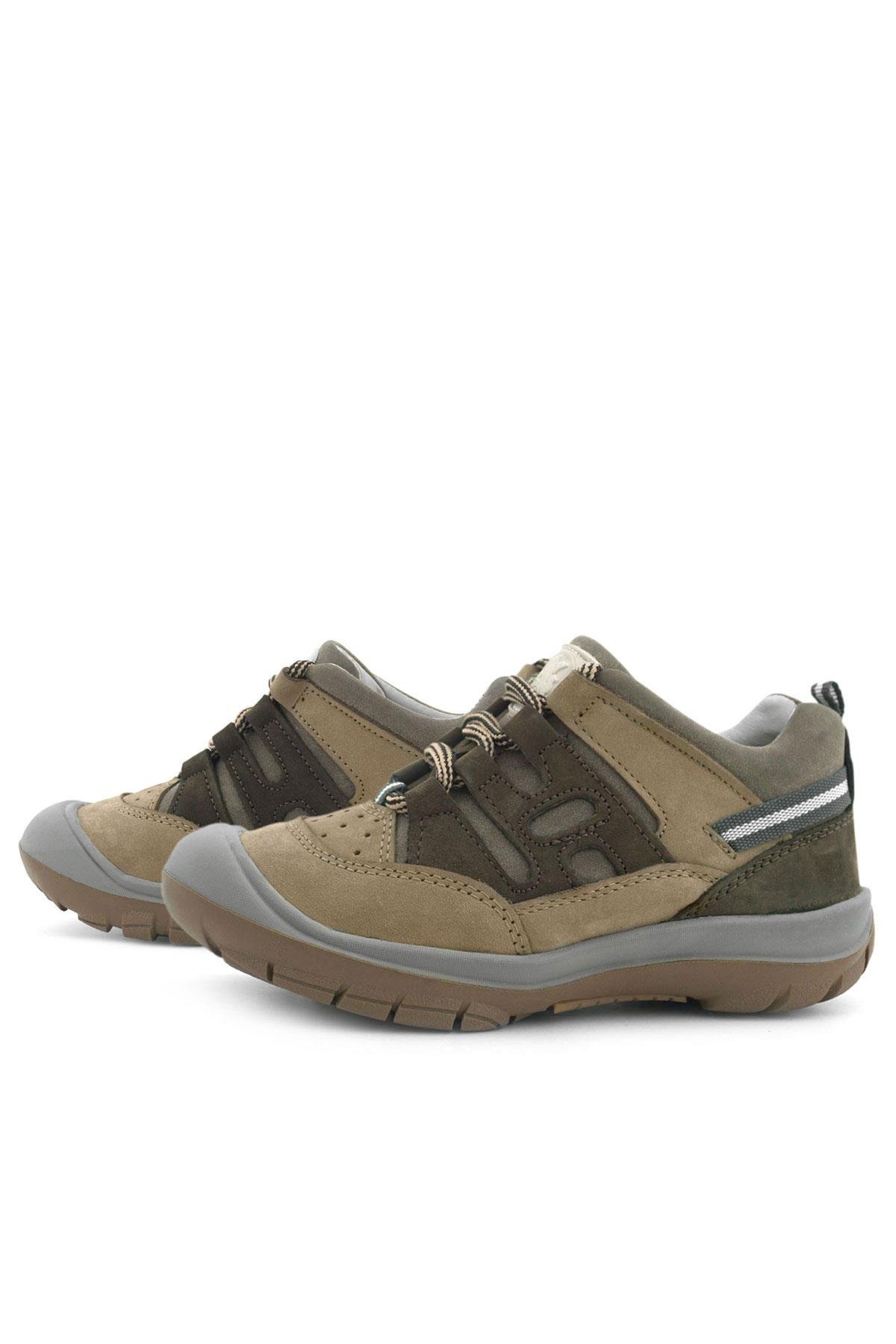 Hakiki Deri Vizon Kahverengi Bağcıklı Çocuk Outdoor Ayakkabı - Görsel 7