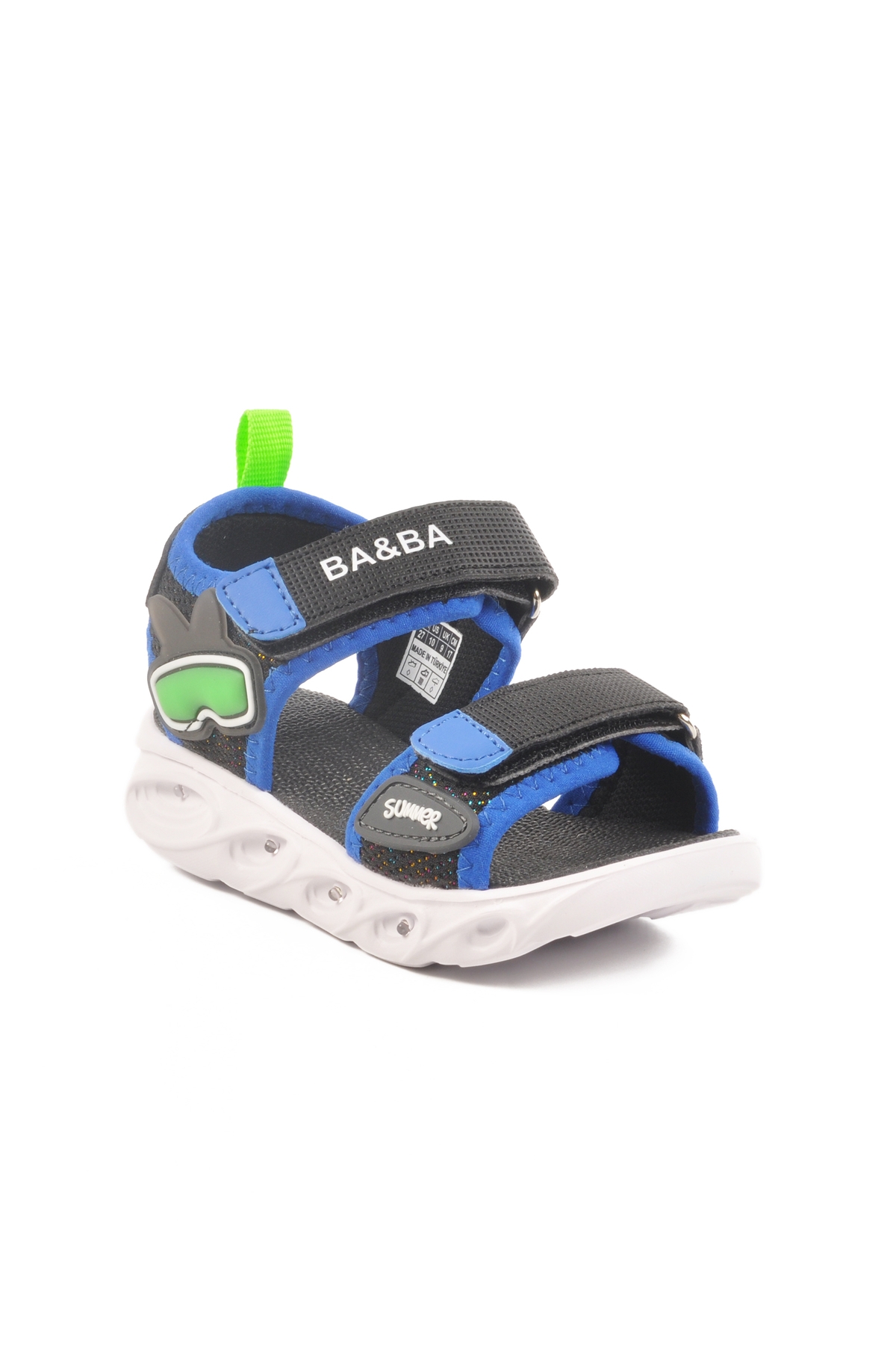 Mavi Cırtlı Işıklı Erkek Çocuk Spor Sandalet 018127 P - Görsel 4