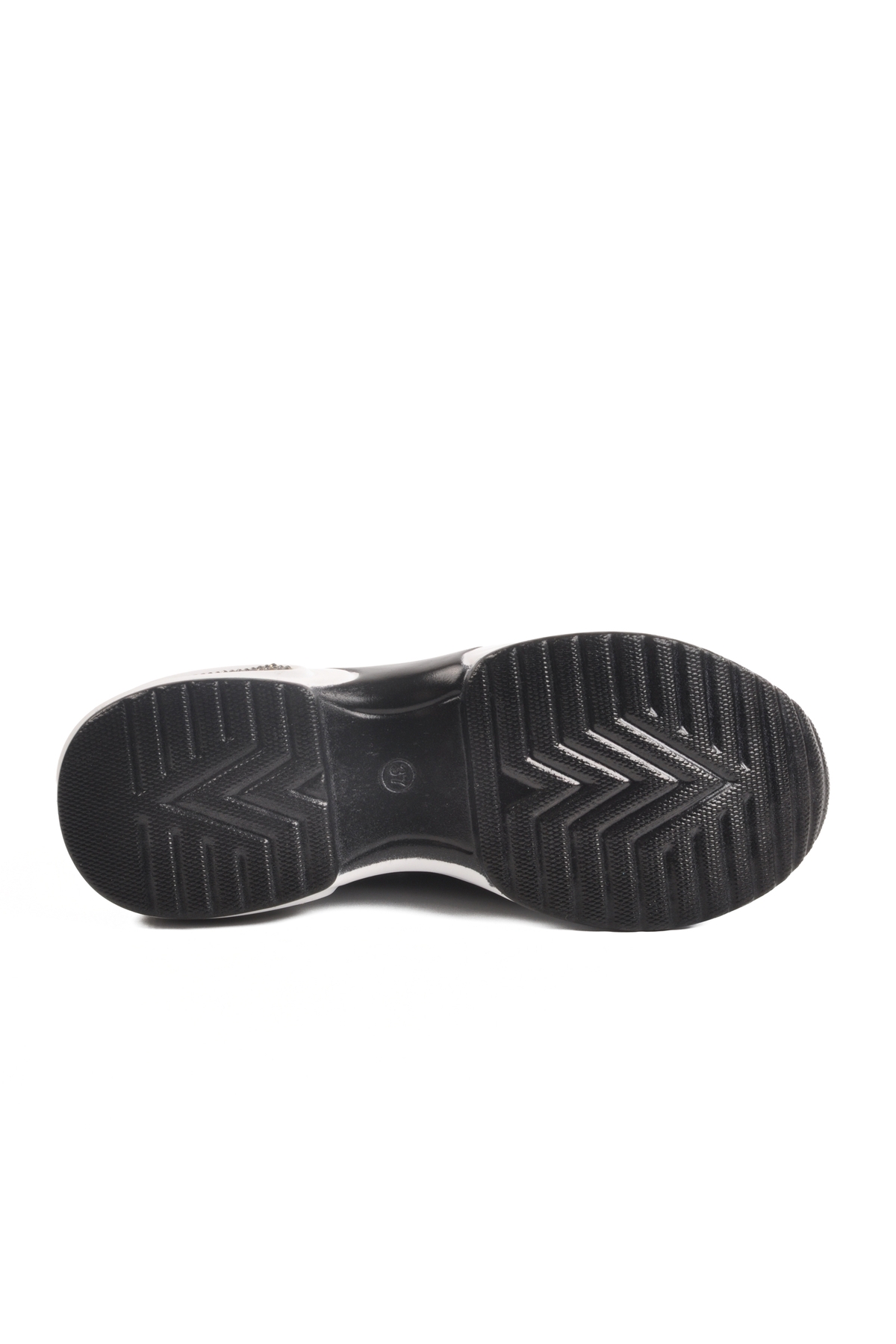Siyah Beyaz Anorak Taşlı Kadın Sneaker 702307 Z - Görsel 6