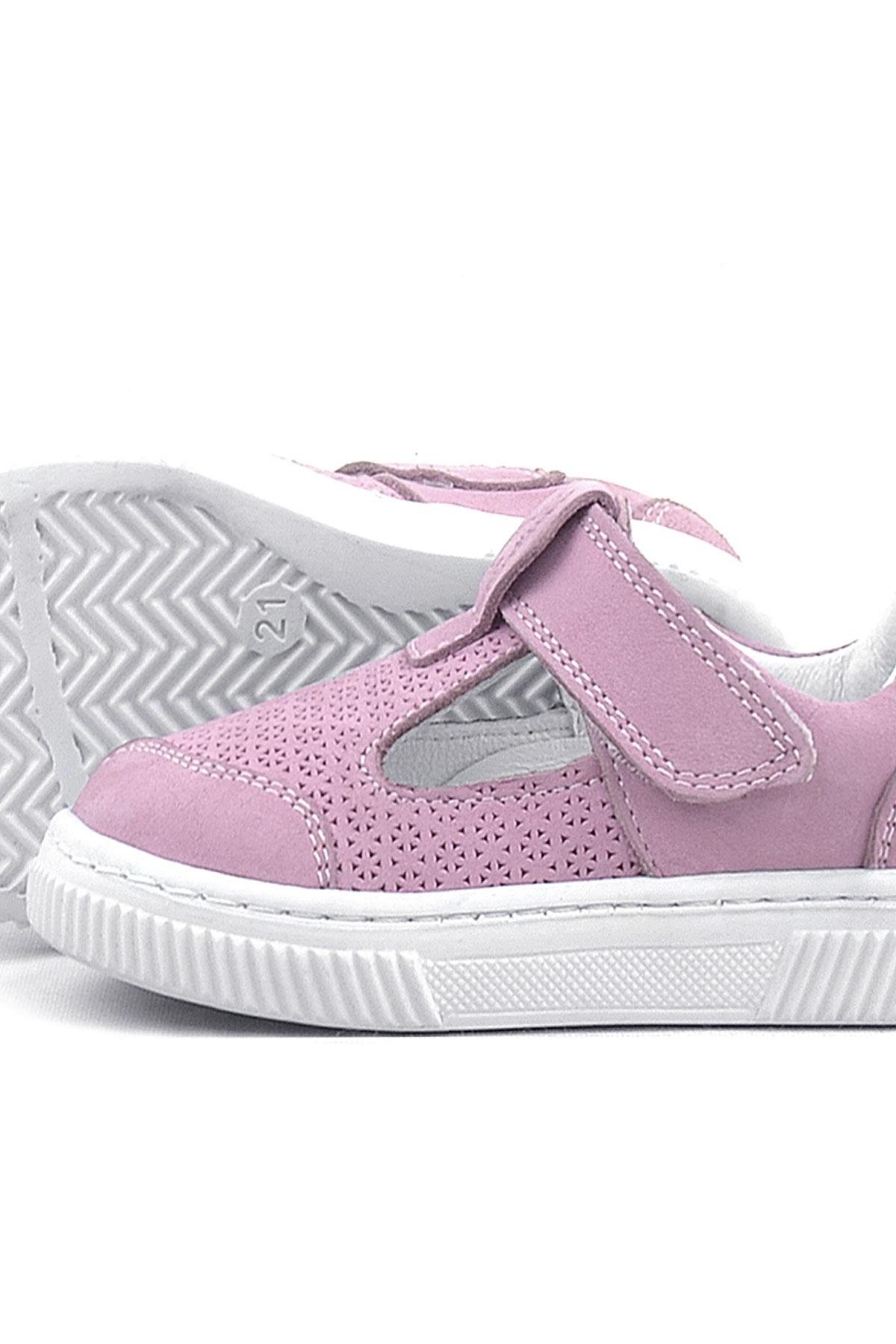 Bheem Hakiki Deri Pudra Cırtlı Bebek Sneaker Sandalet - Görsel 8