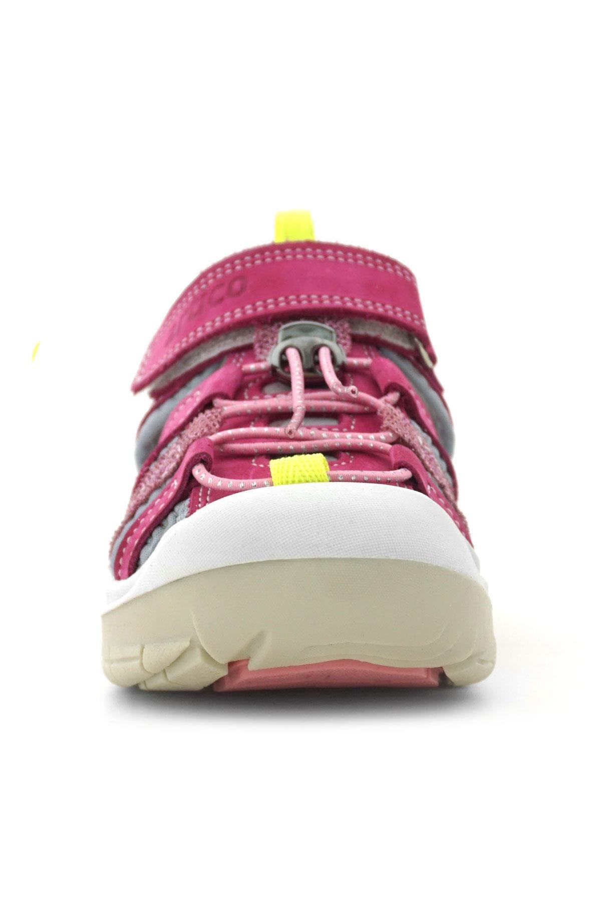 Artico Hakiki Deri Pembe Çocuk Sandalet - Görsel 5