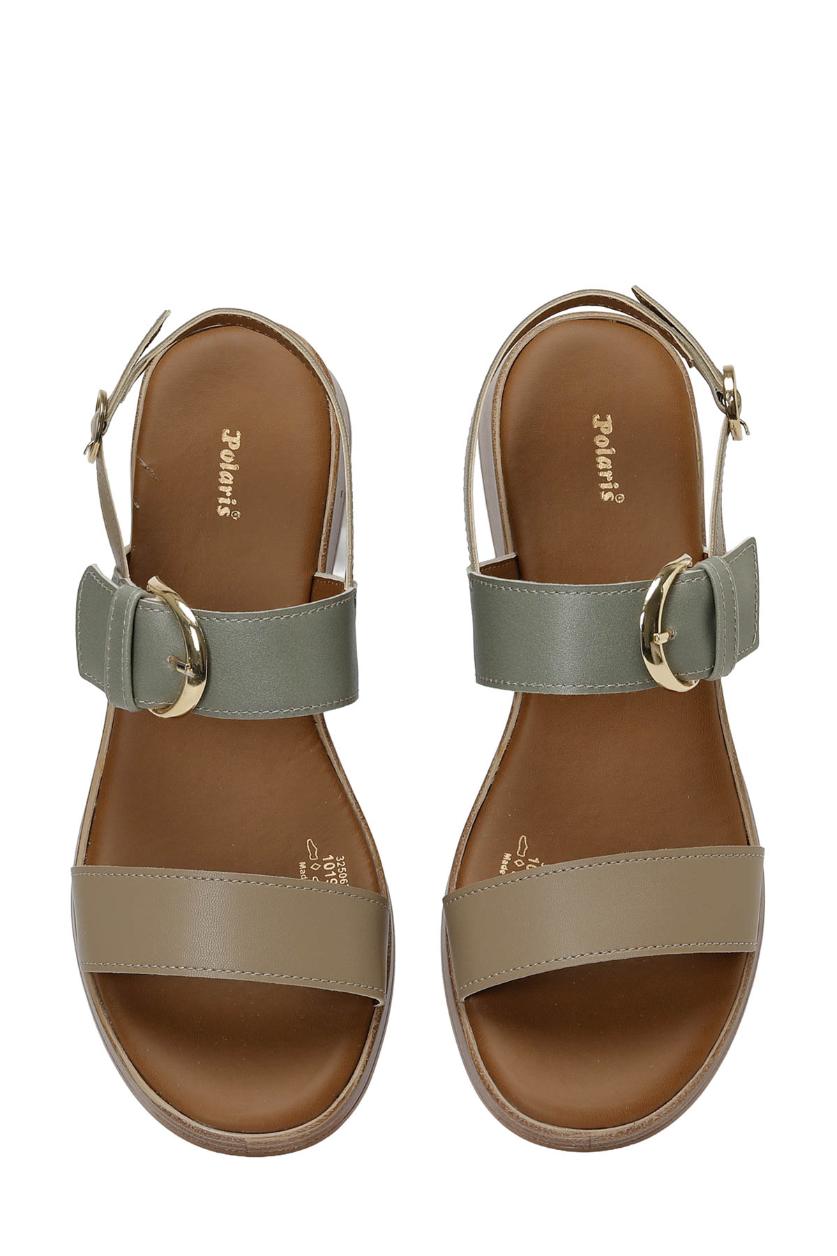 325067.Z 5FX Olive Kadın Dolgu Topuk Sandalet - Görsel 5