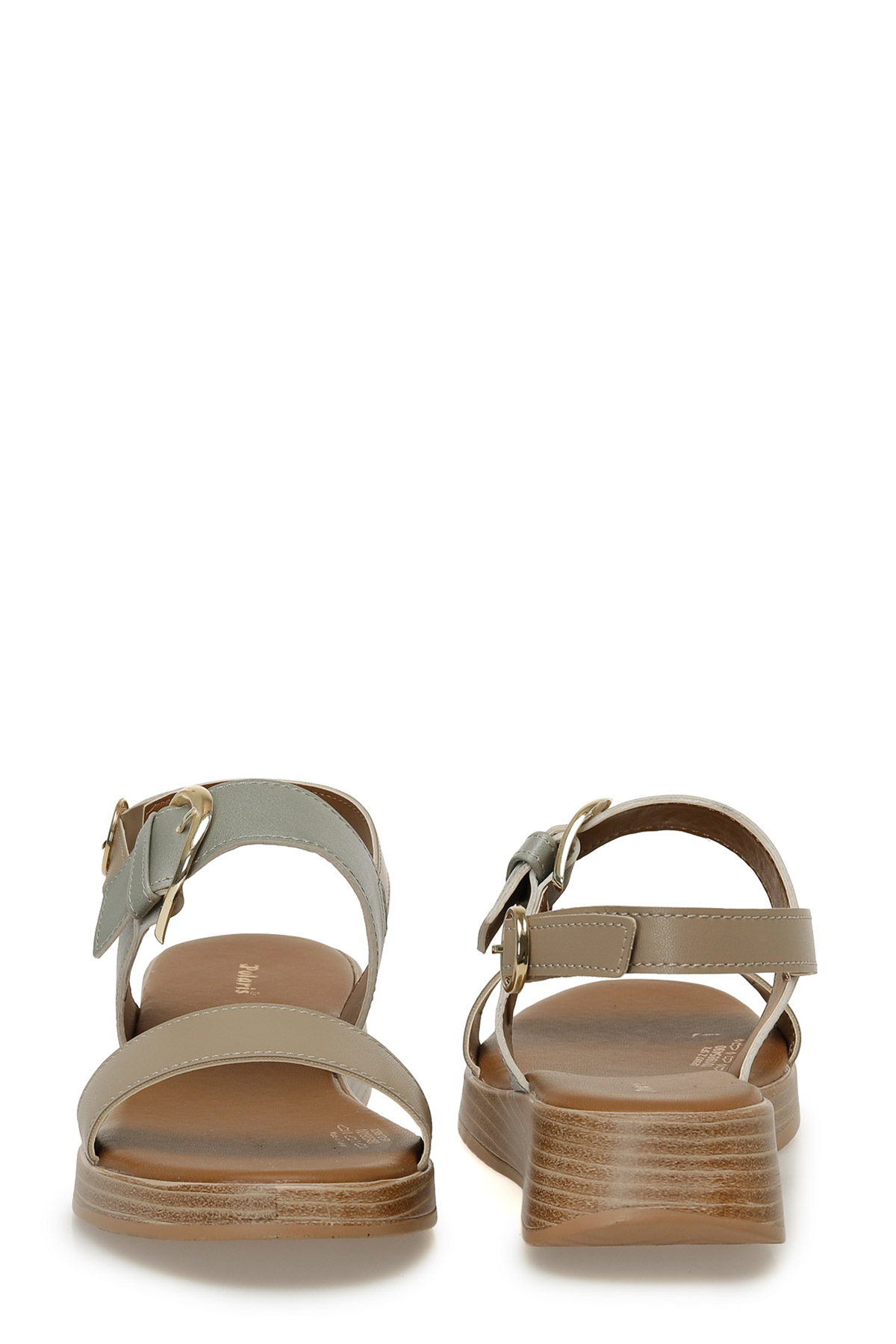 325067.Z 5FX Olive Kadın Dolgu Topuk Sandalet - Görsel 6