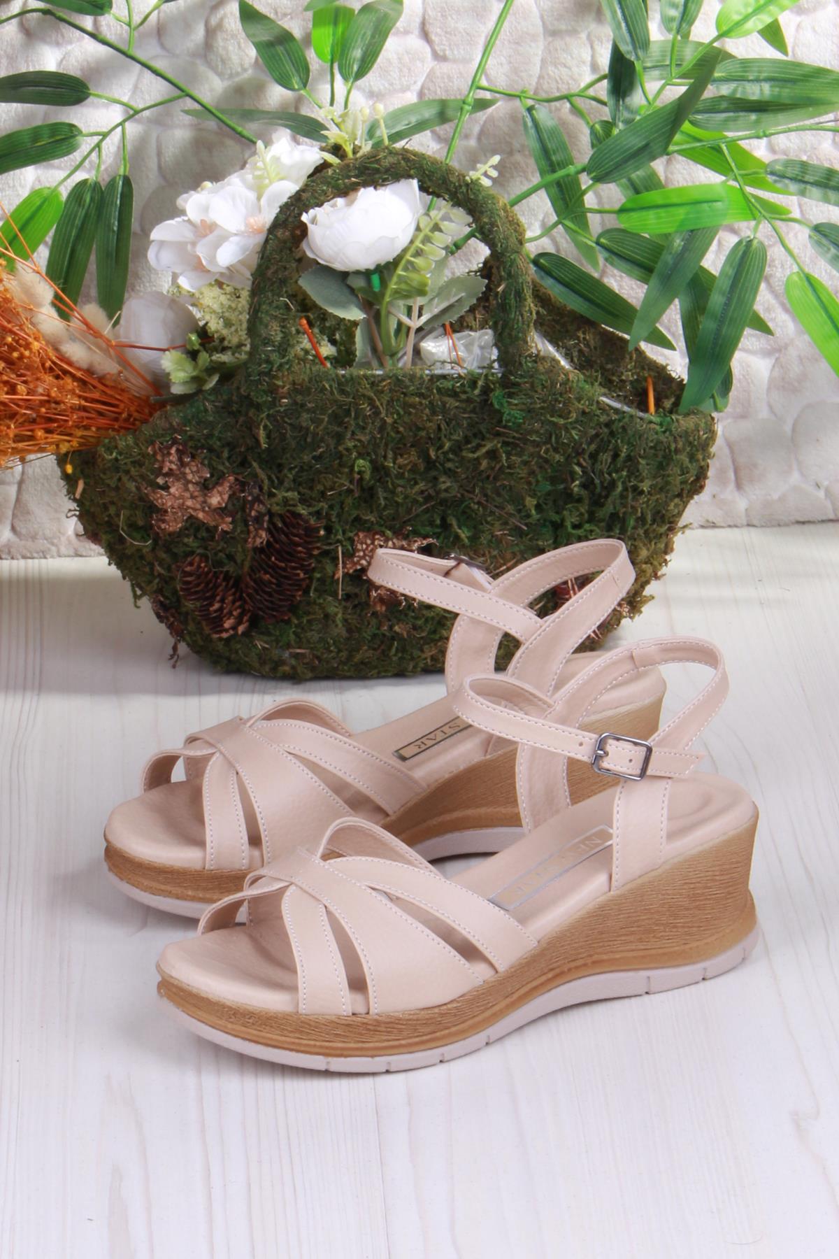 02 Ceyn Anatomik Rahat Hafif Dolgu Topuk Kadın Sandalet - Görsel 6